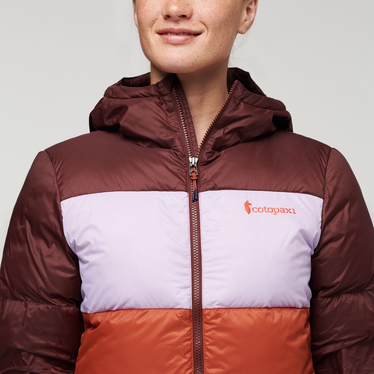 Solazo Hooded Down Jacket - Women's, Chestnut/Spice