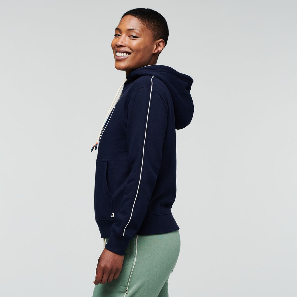 Sunny Side Organic Pullover Hoodie - Women's, Maritime, Model Callie