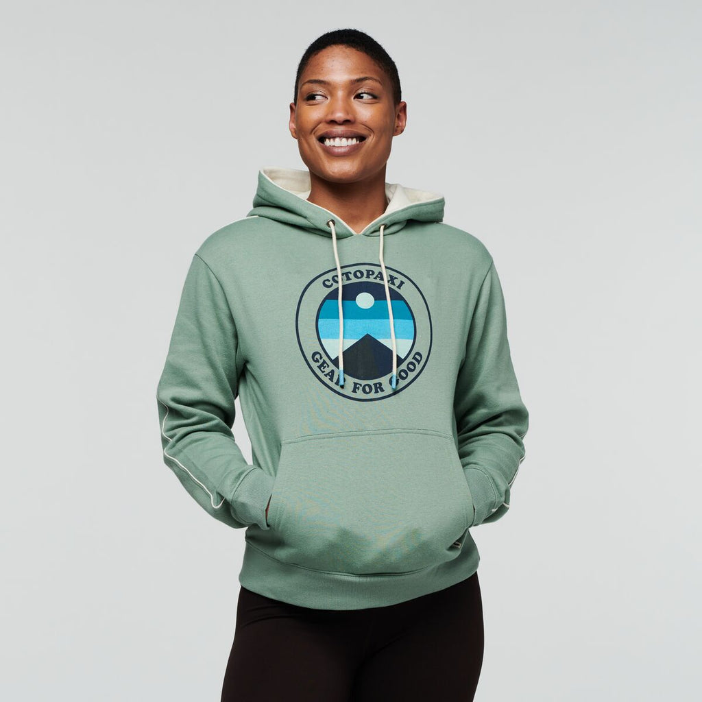 Sunny Side Organic Pullover Hoodie - Women's, Silver Leaf, Model Callie