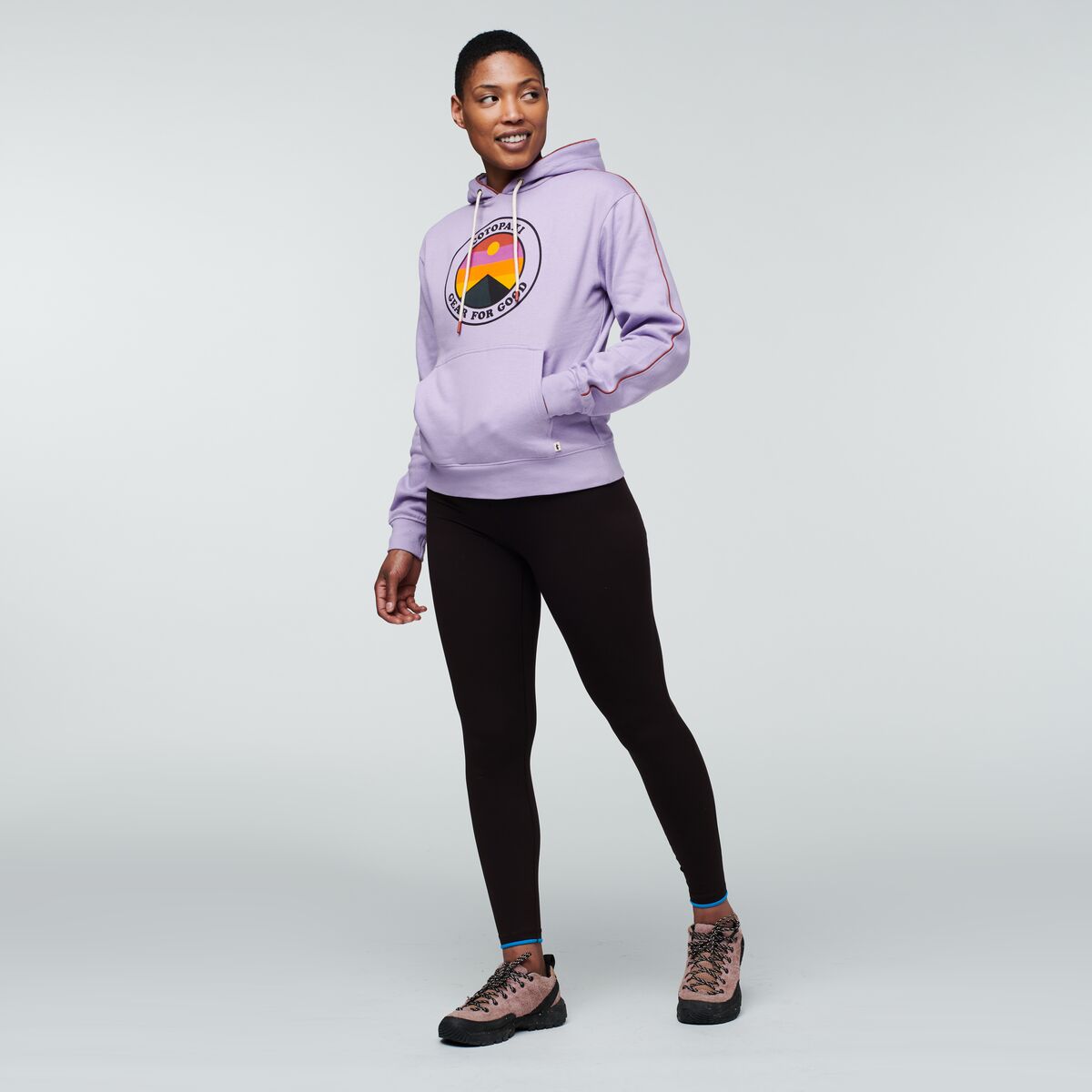 Sunny Side Organic Pullover Hoodie - Women's, Thistle, Model Callie