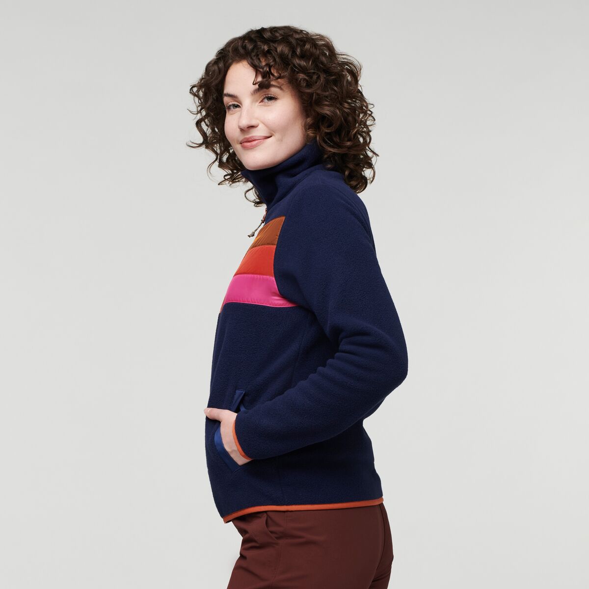 Teca Fleece Full-Zip Jacket - Women's, Alpenglow, Model Courtney