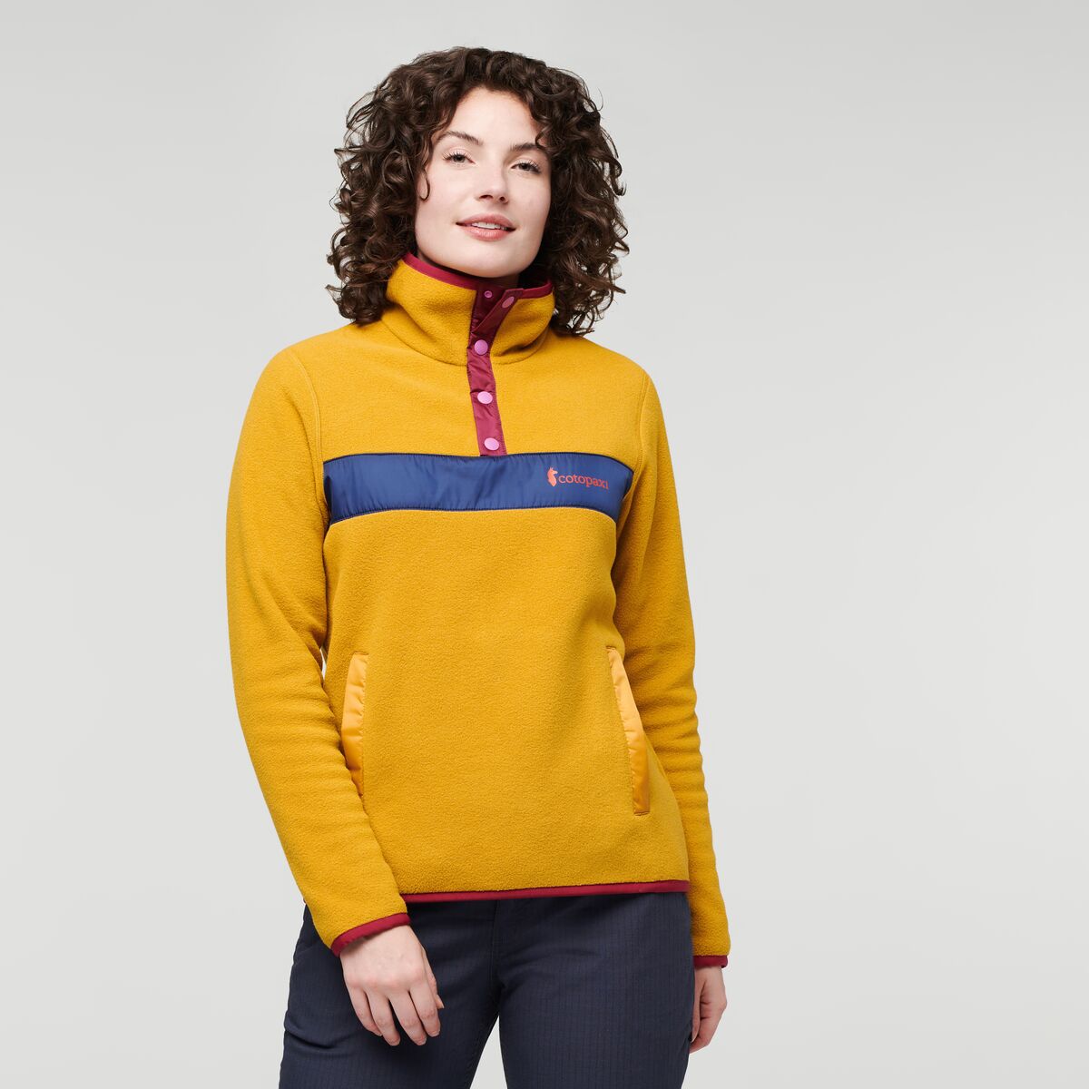 Teca Fleece Pullover - Women's, Honeycomb, Model Courtney