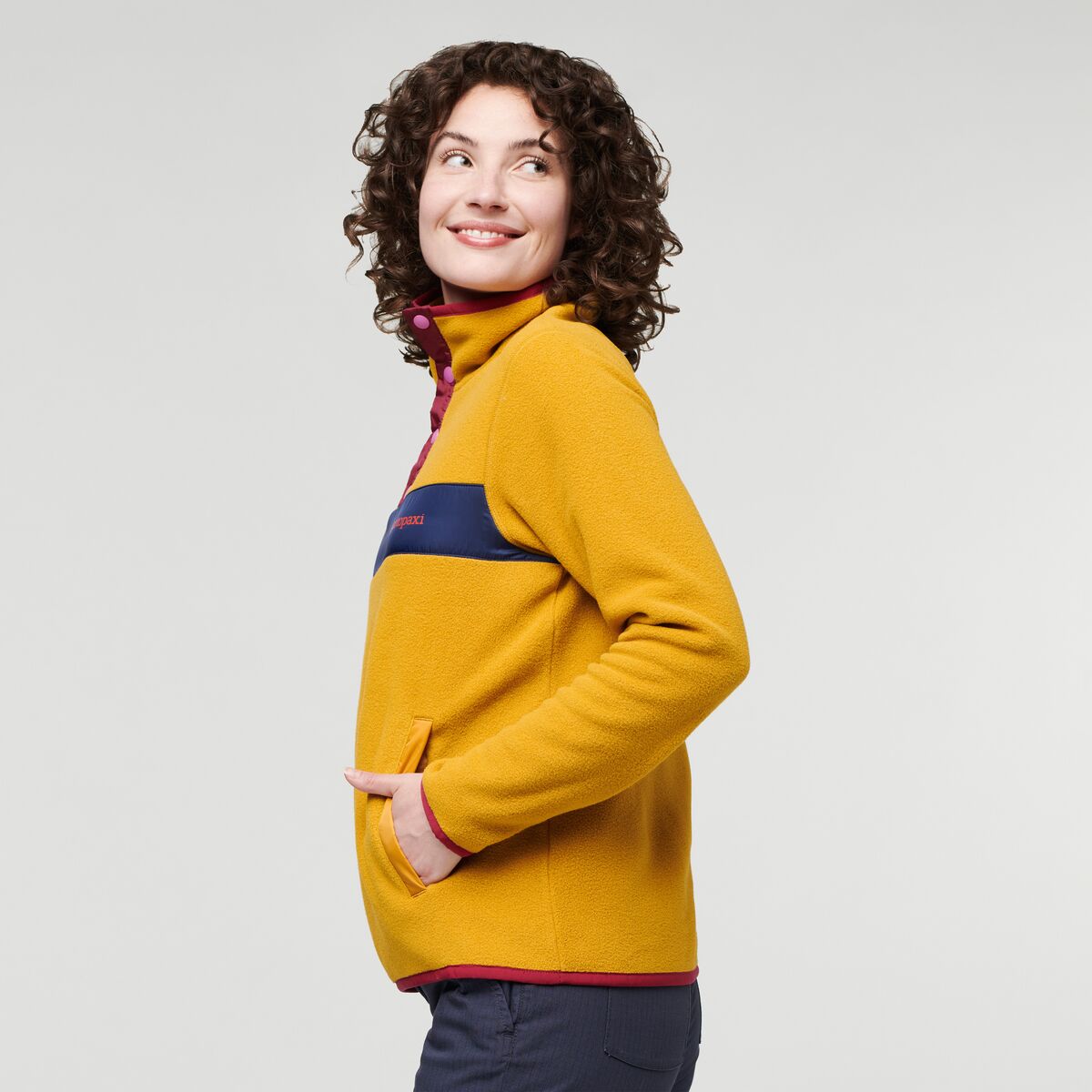 Teca Fleece Pullover - Women's, Honeycomb, Model Courtney