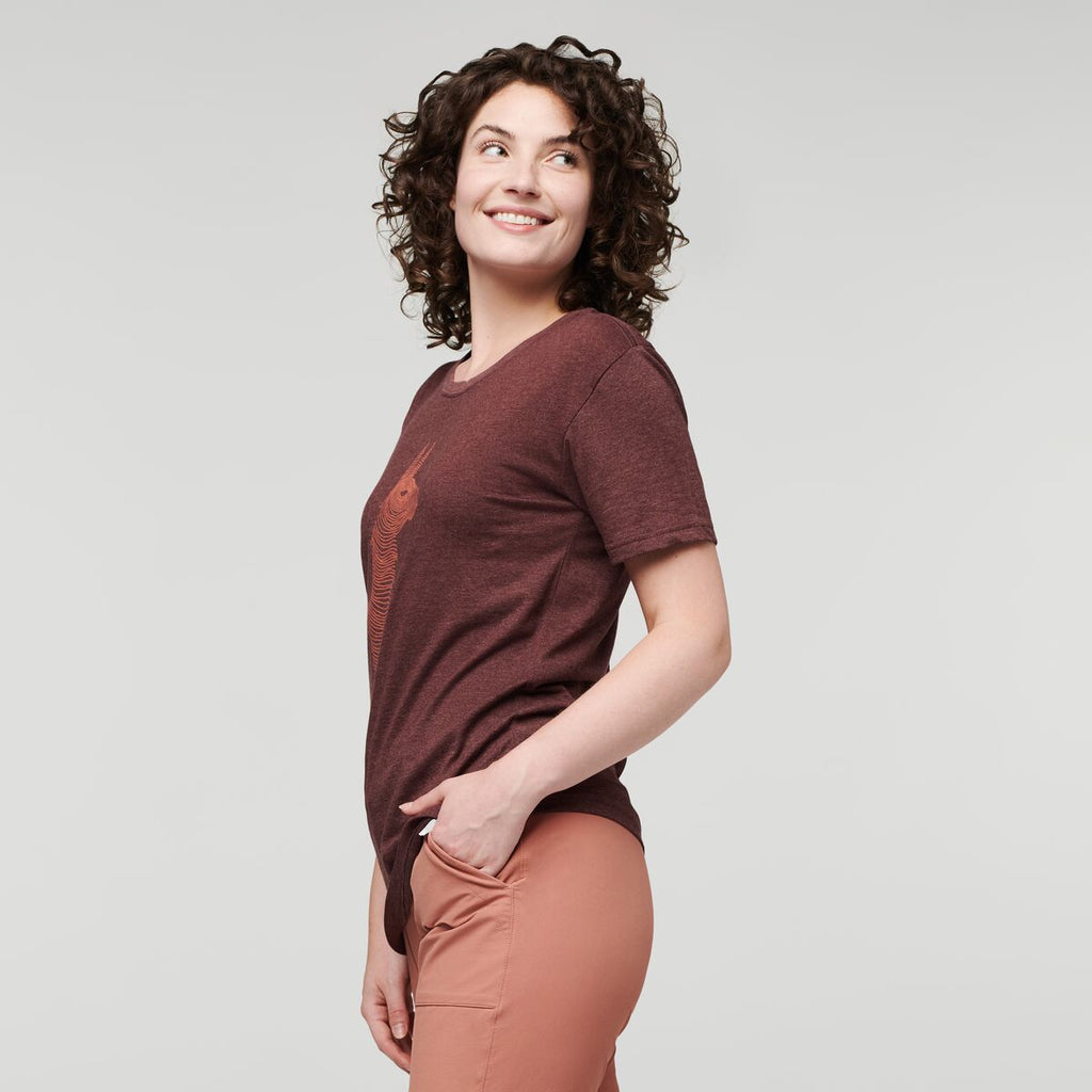 Topo Llama T-shirt - Women's, Chestnut, Model Courtney
