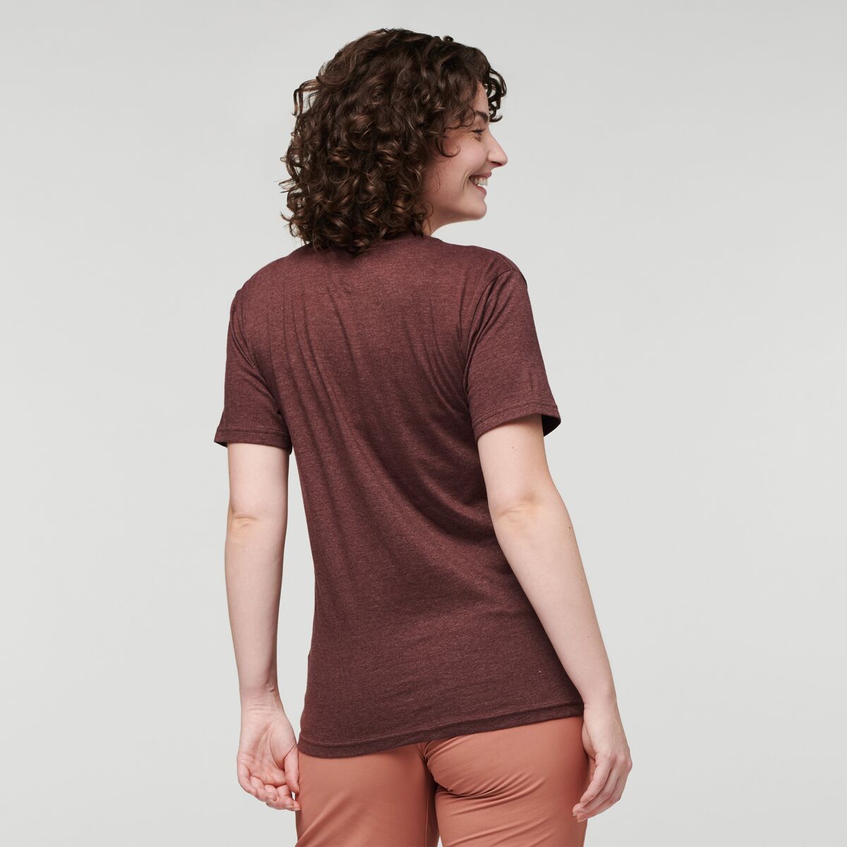 Topo Llama T-shirt - Women's, Chestnut, Model Courtney