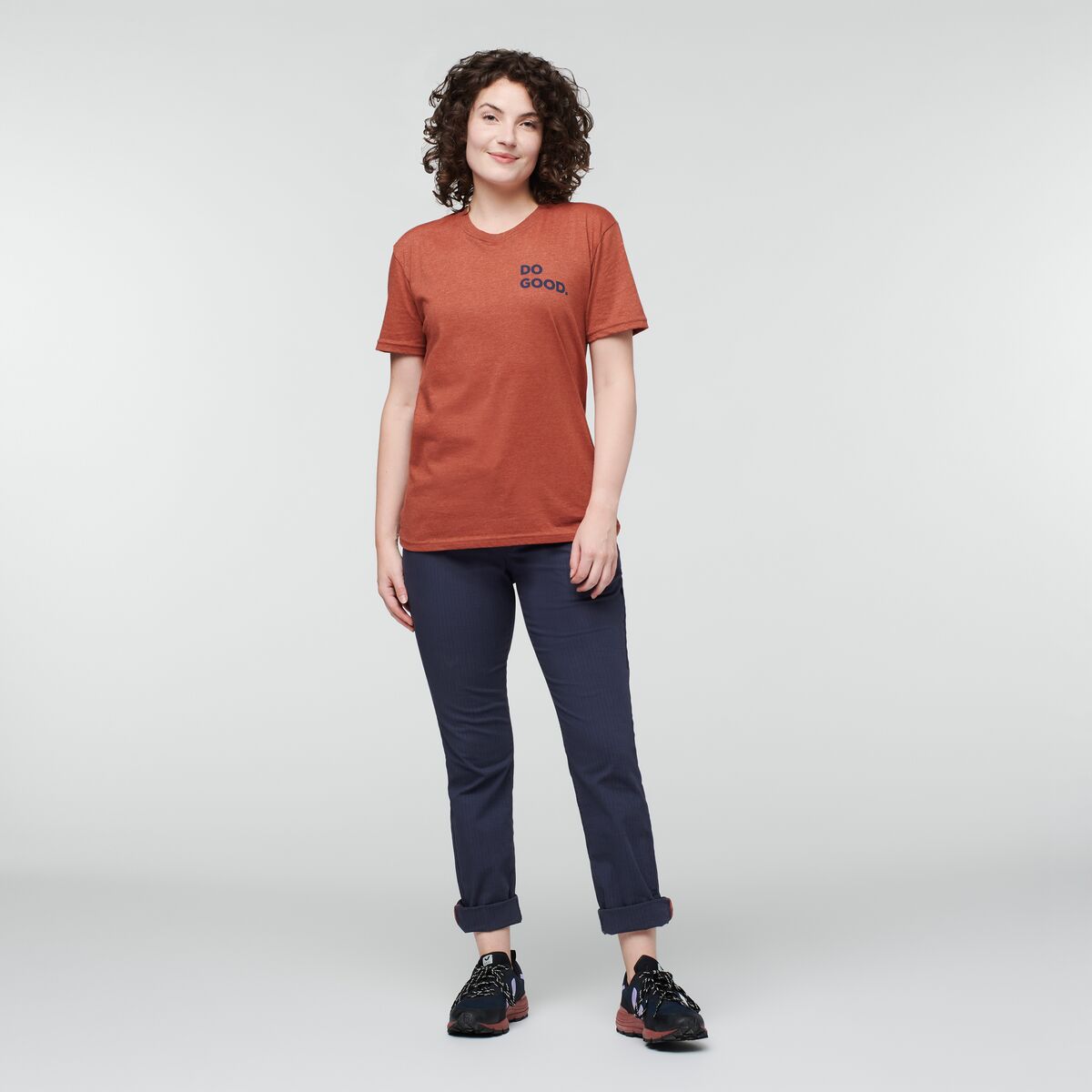 Wild West Organic T-Shirt - Women's, Spice, Model Courtney