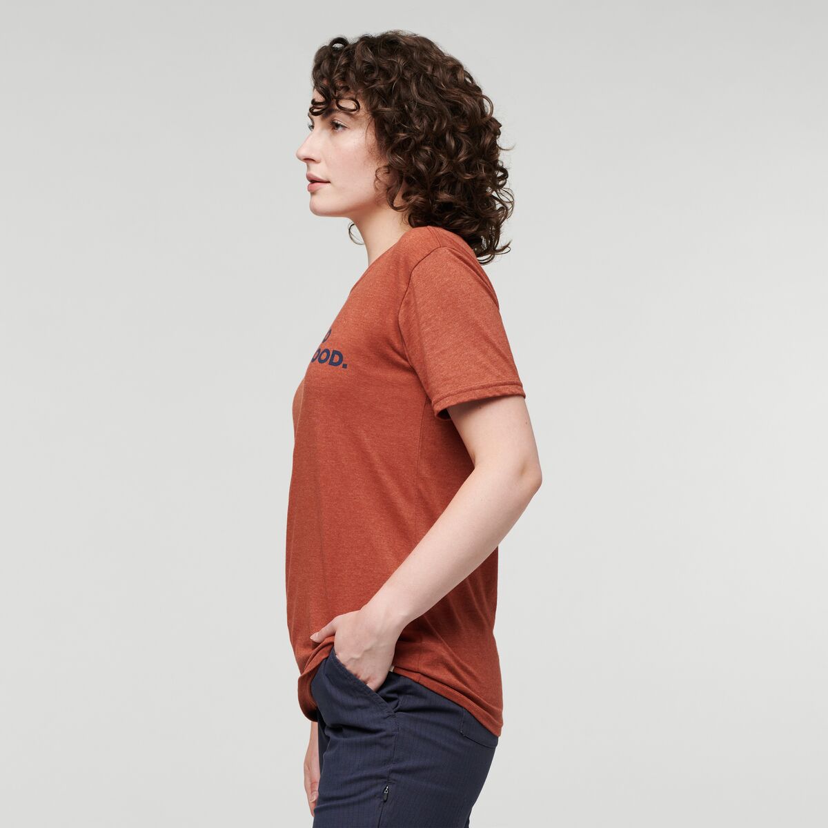 Wild West Organic T-Shirt - Women's, Spice, Model Courtney
