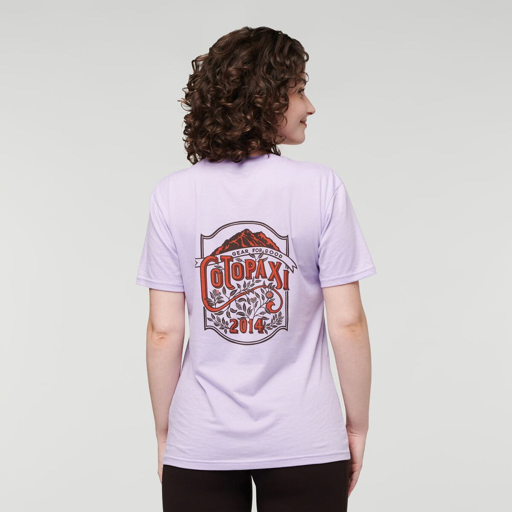 Wild West Organic T-Shirt - Women's, Thistle, Model Courtney