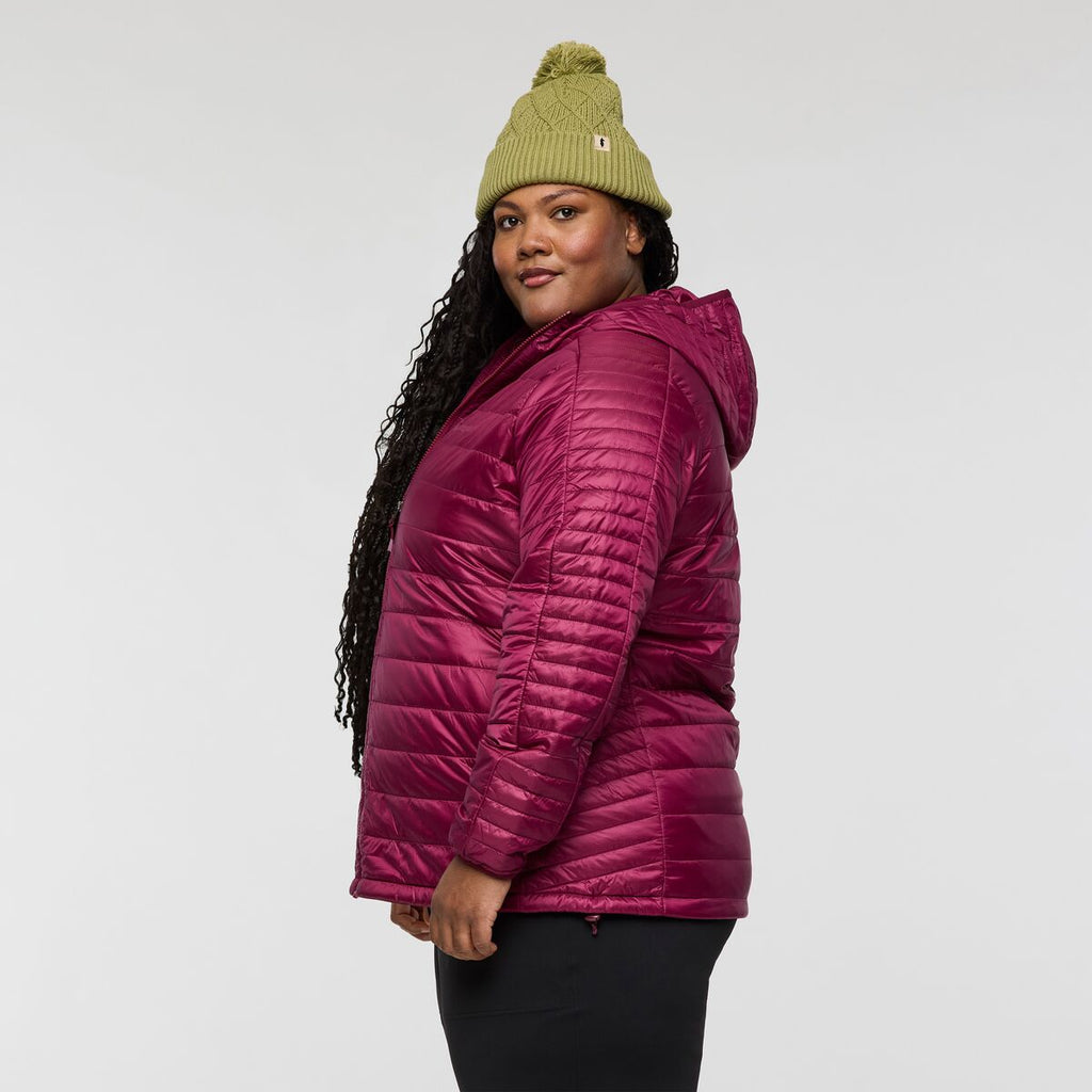 Capa Insulated Hooded Jacket - Women's, Jam, Model Tanisha