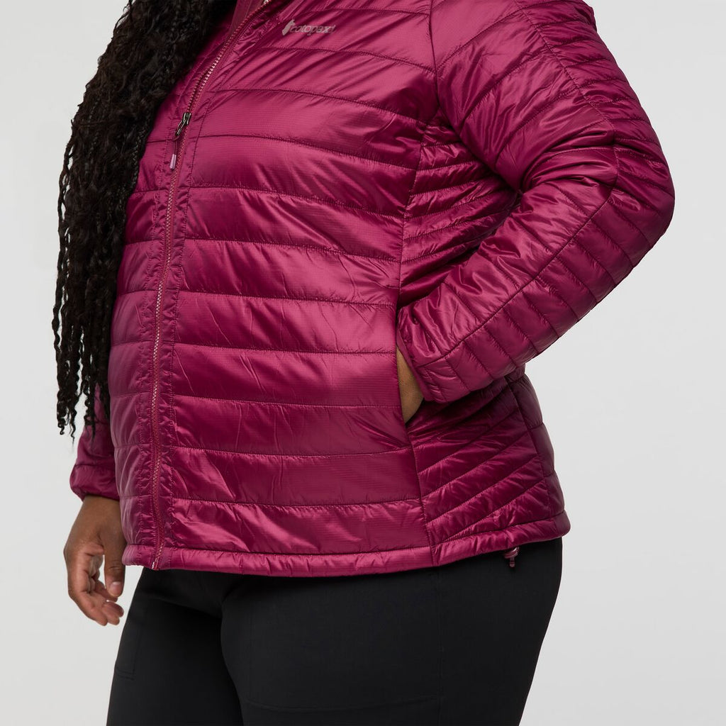 Capa Insulated Hooded Jacket - Women's, Jam, Model Tanisha