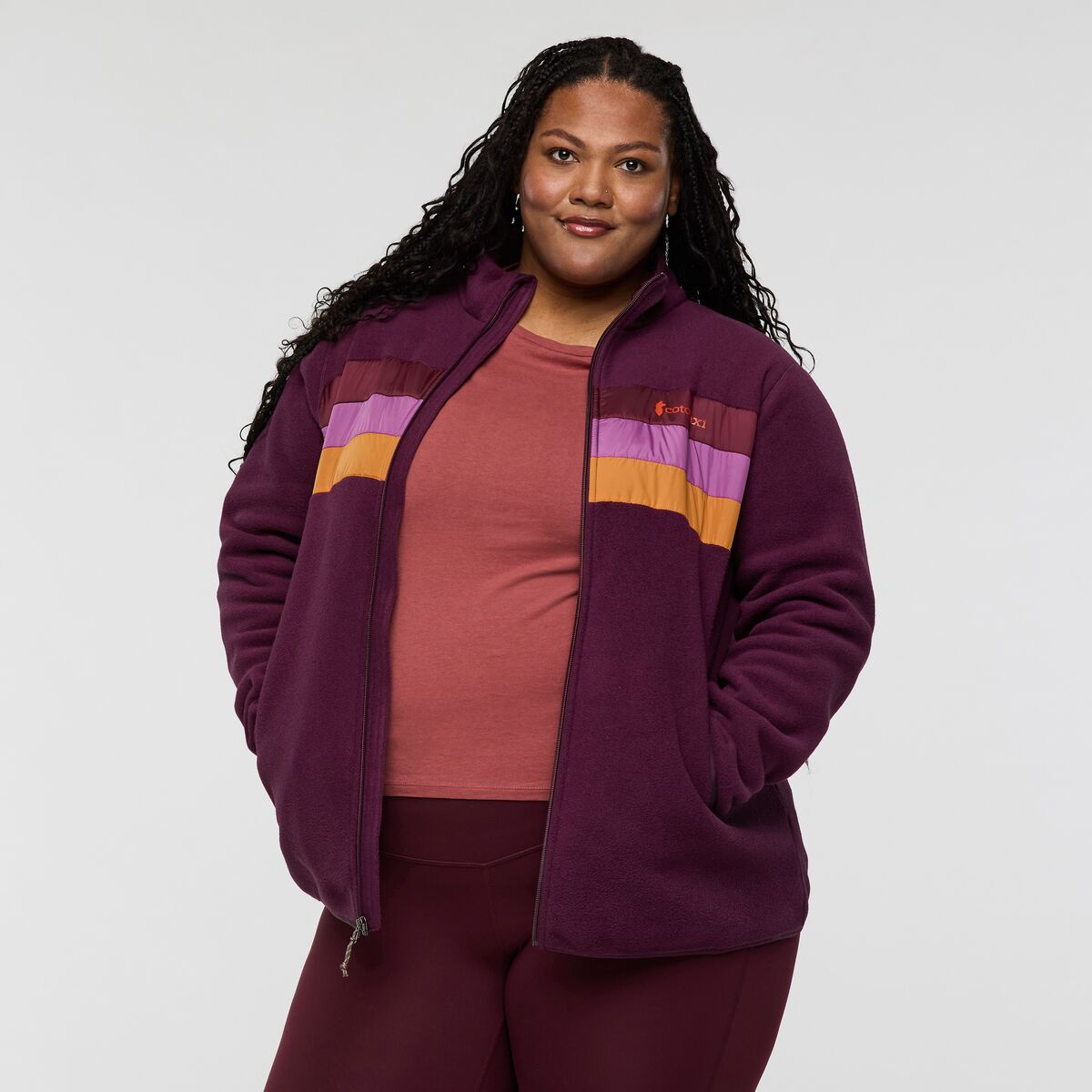 Teca Fleece Full-Zip Jacket - Women's, Slot Canyon, Model Tanisha