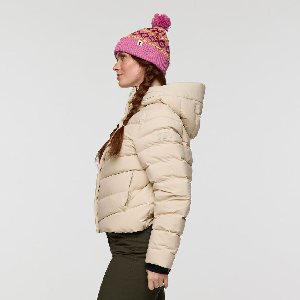 Alivio Down Jacket- Women's, Cream, Model Caitlyn