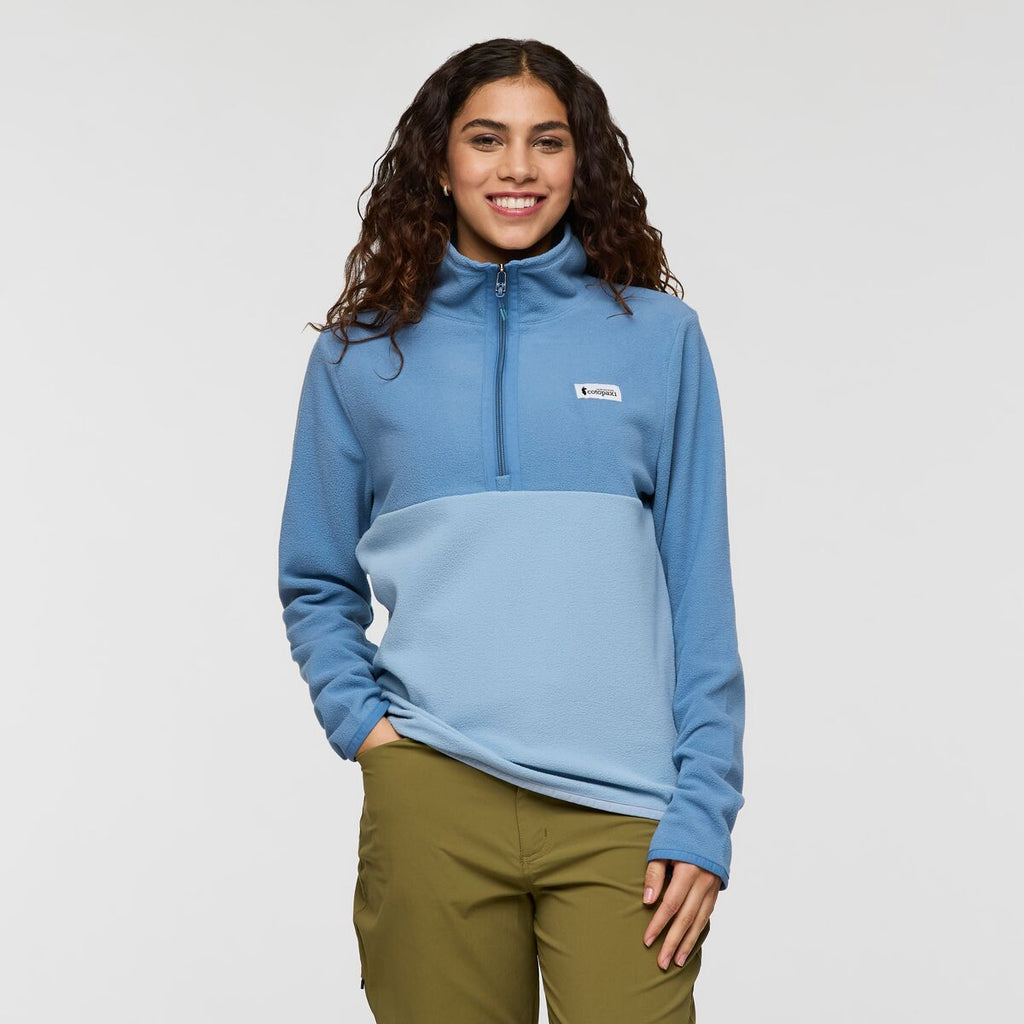 Amado Fleece Pullover - Women's, Fjord/Iceberg, Model Avery