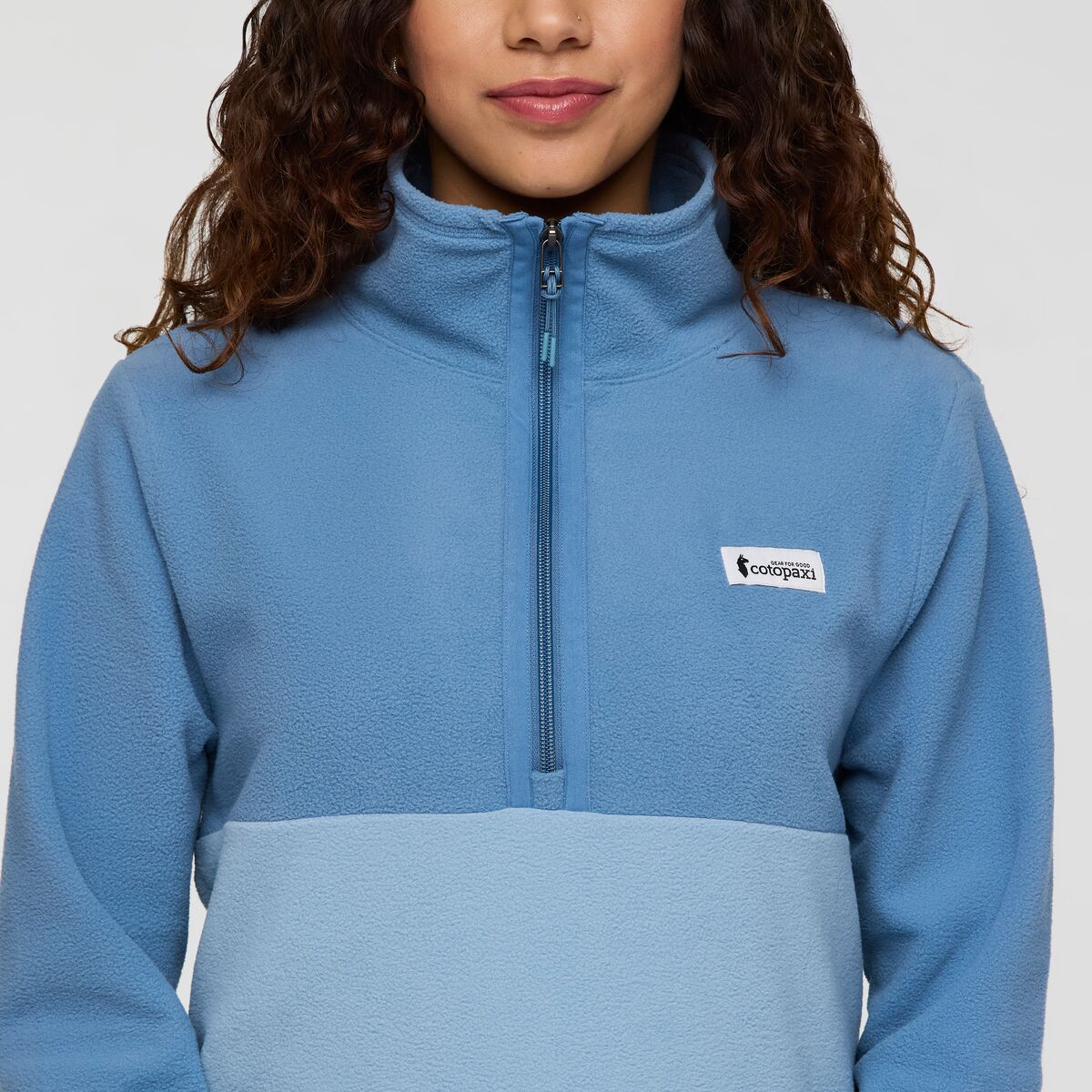 Amado Fleece Pullover - Women's, Fjord/Iceberg, Model Avery