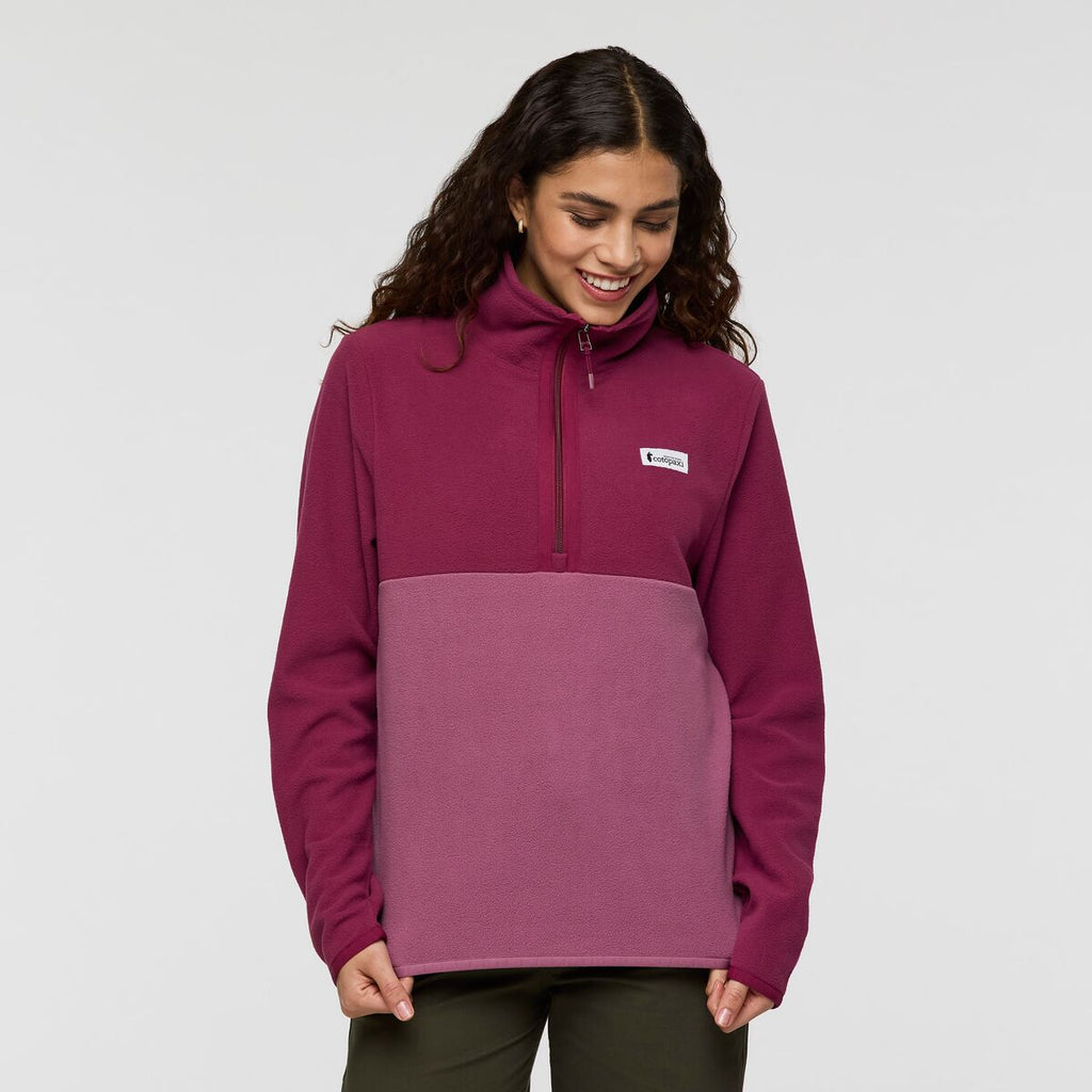 Amado Fleece Pullover - Women's, Jam/Fig, Model Avery