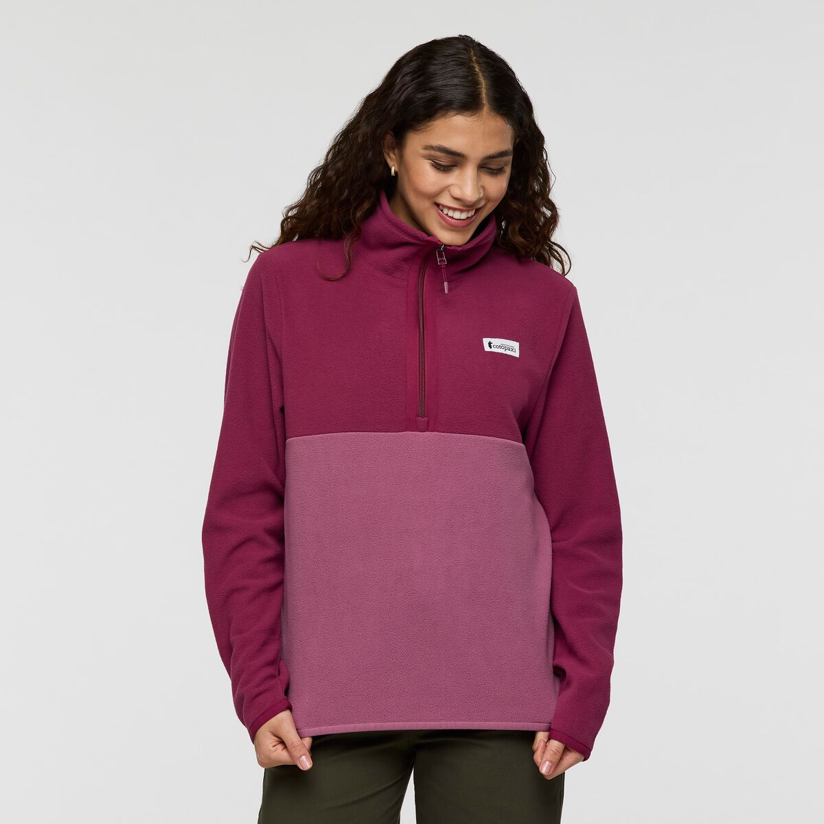 Amado Fleece Pullover - Women's, Jam/Fig, Model Avery