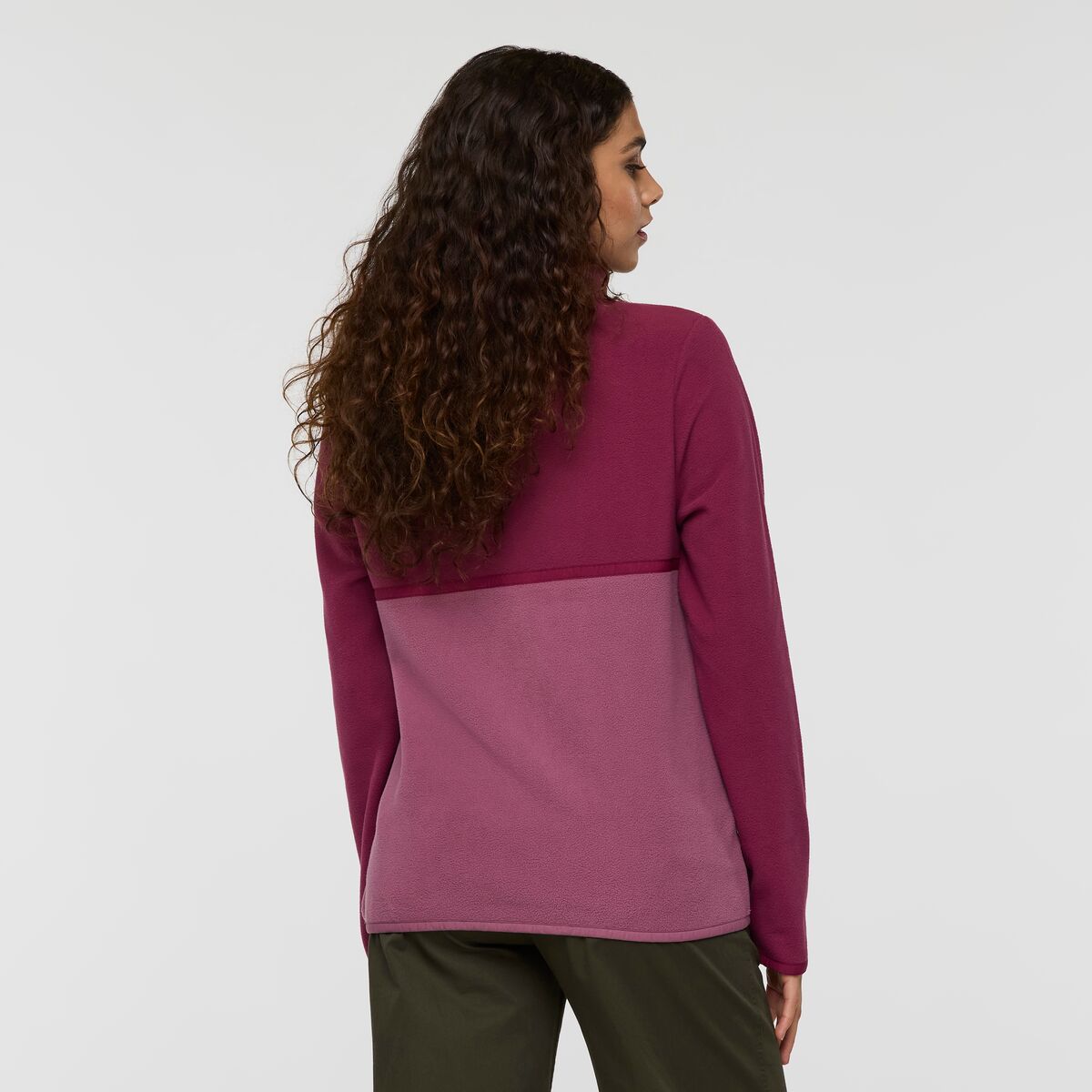 Amado Fleece Pullover - Women's, Jam/Fig, Model Avery