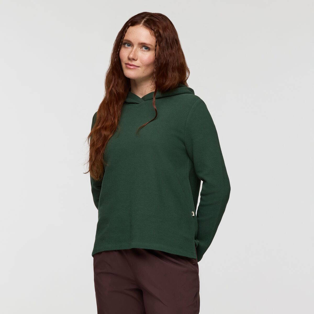 Atajo Long-Sleeve Waffle Hoodie - Women's, Cargo, Model Caitlyn
