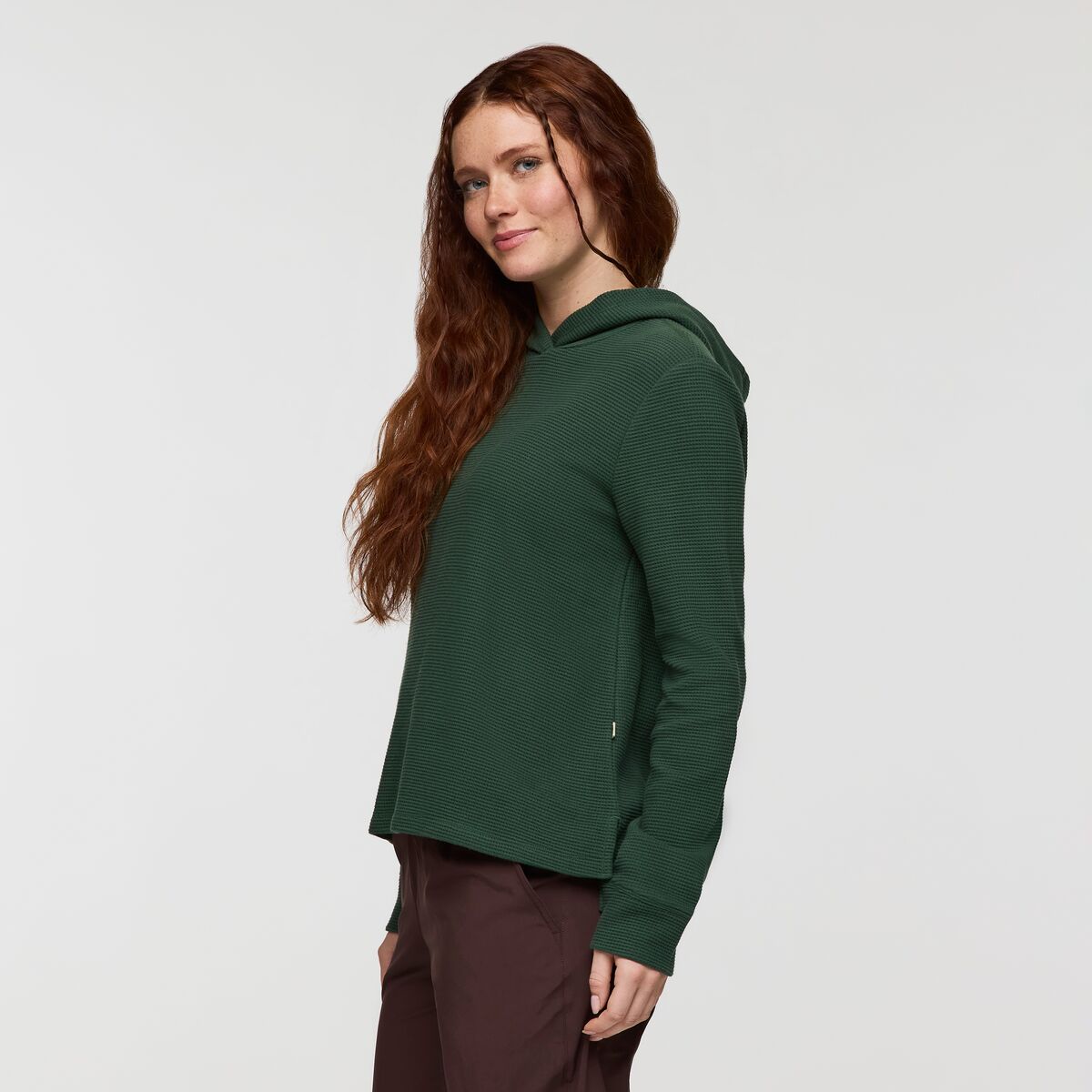 Atajo Long-Sleeve Waffle Hoodie - Women's, Cargo, Model Caitlyn