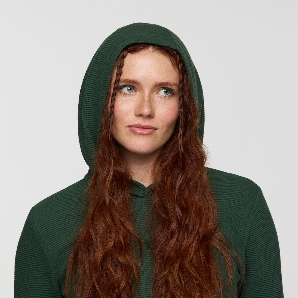 Atajo Long-Sleeve Waffle Hoodie - Women's, Cargo, Model Caitlyn