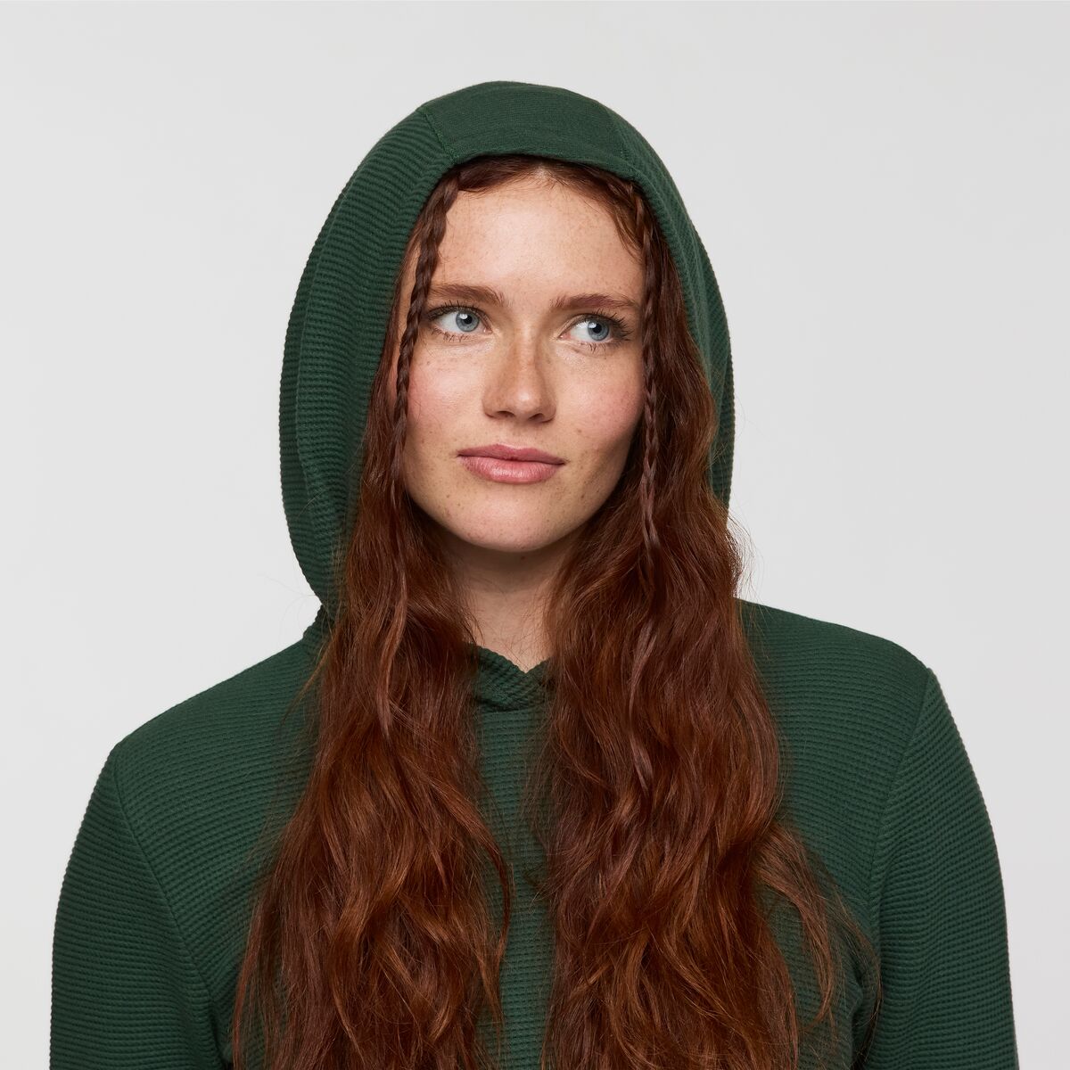 Atajo Long-Sleeve Waffle Hoodie - Women's, Cargo, Model Caitlyn