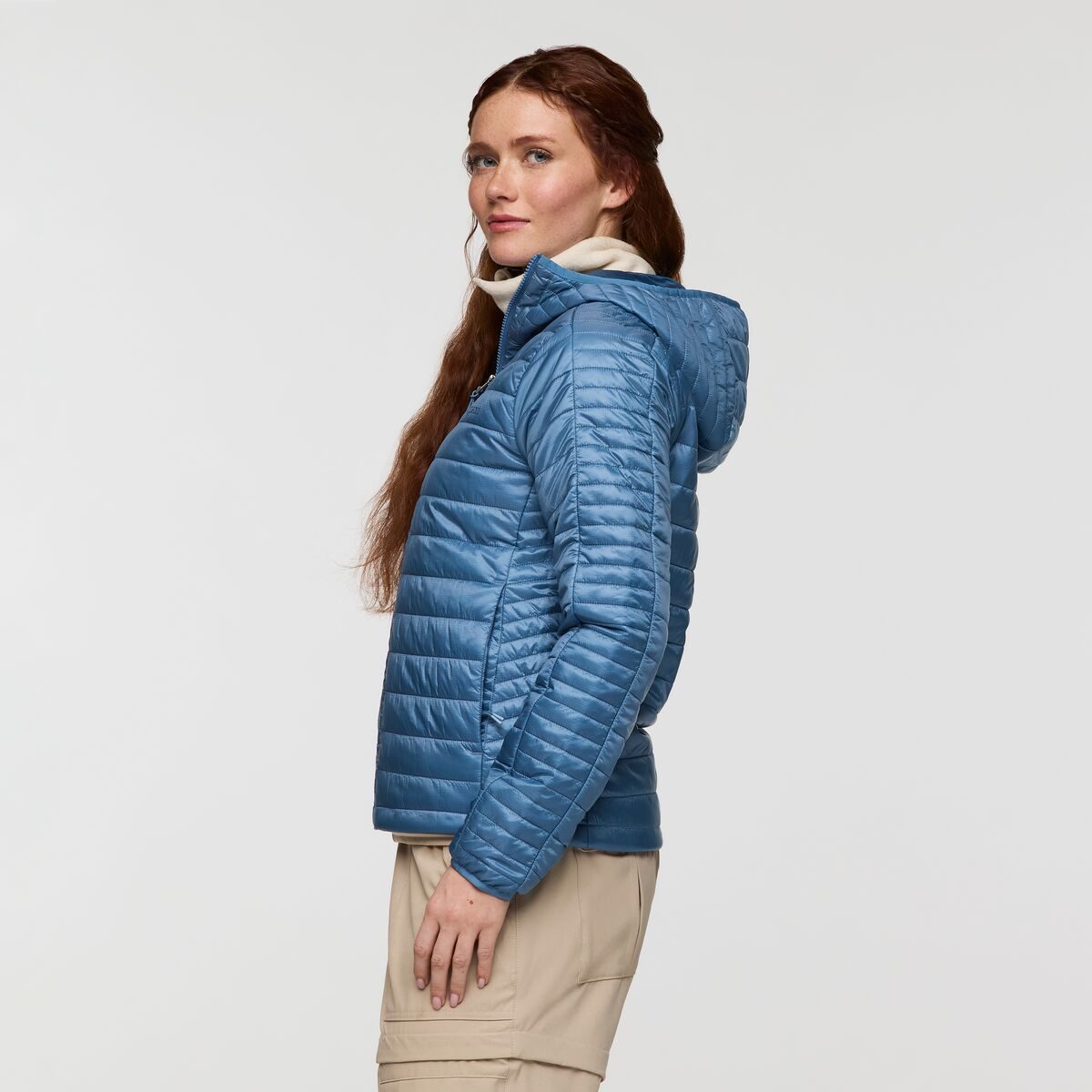 Capa Insulated Hooded Jacket - Women's, Fjord, Model Caitlyn