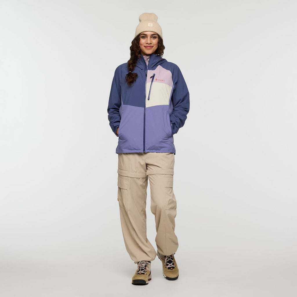 Impermeo 3L Hooded Shell Jacket - Women's, Dusk/Blue Smoke, Model Avery