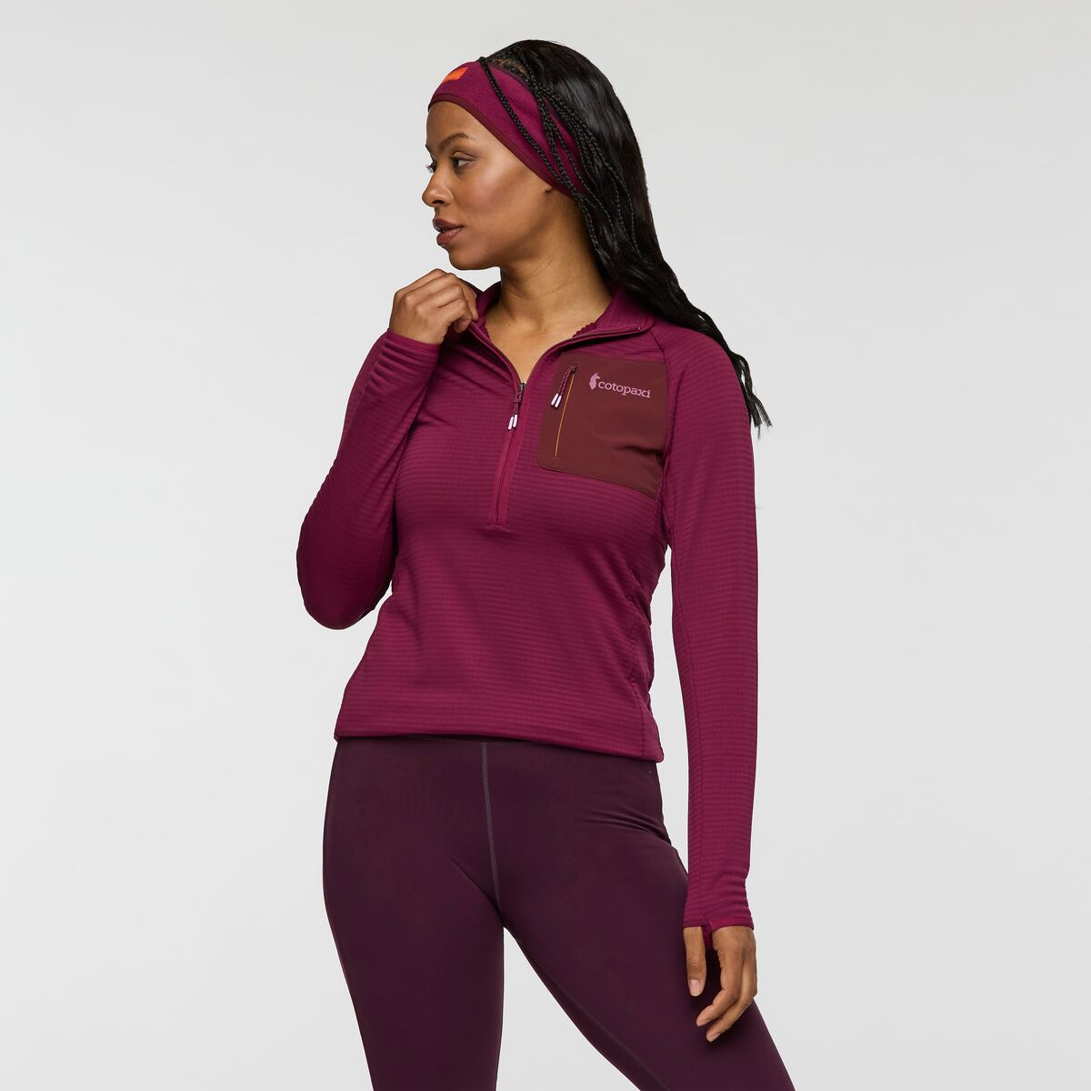 Otero Fleece Half-Zip Pullover - Women's, Jam, Model Charlie