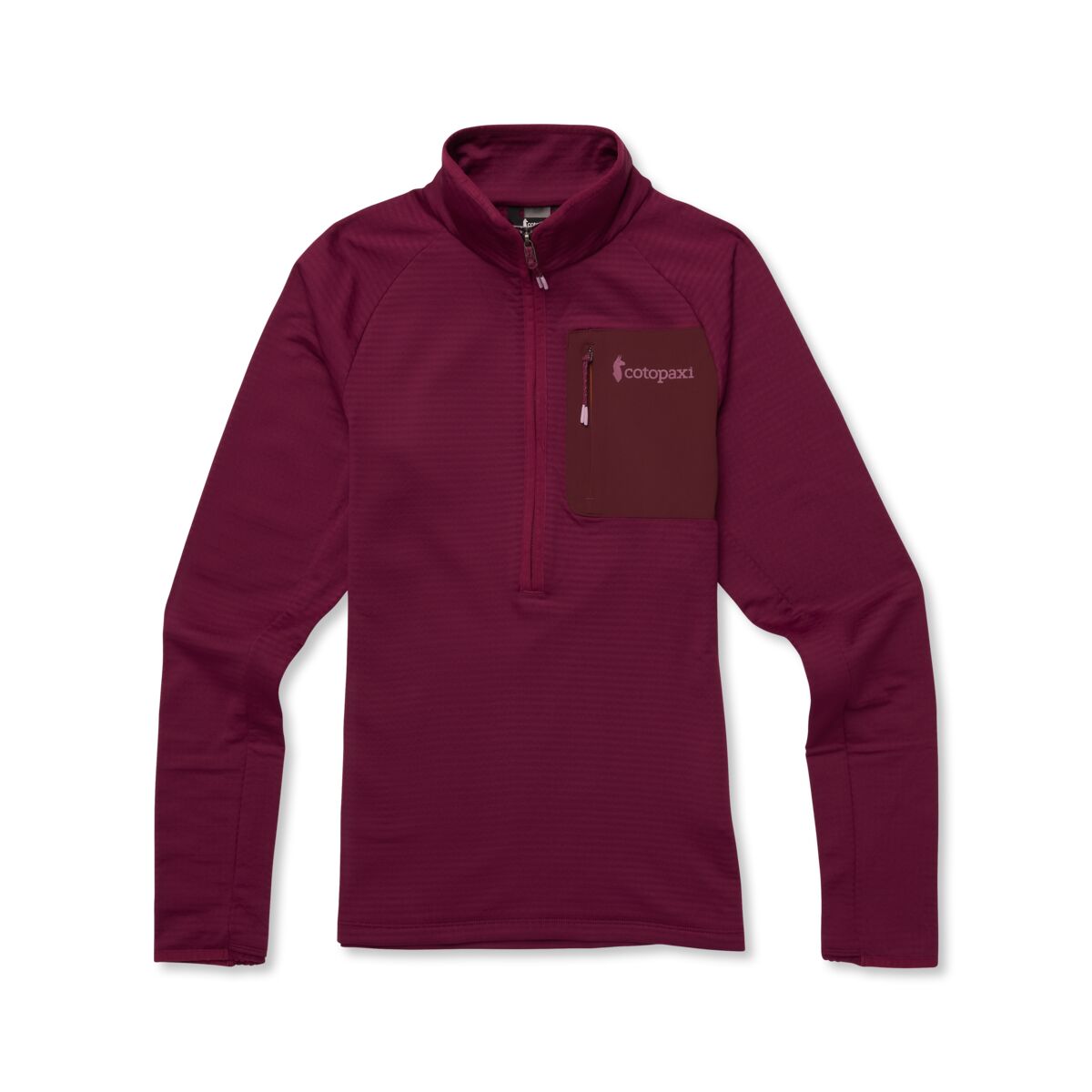 Otero Fleece Half-Zip Pullover - Women's, Jam, Model Charlie, flatlay