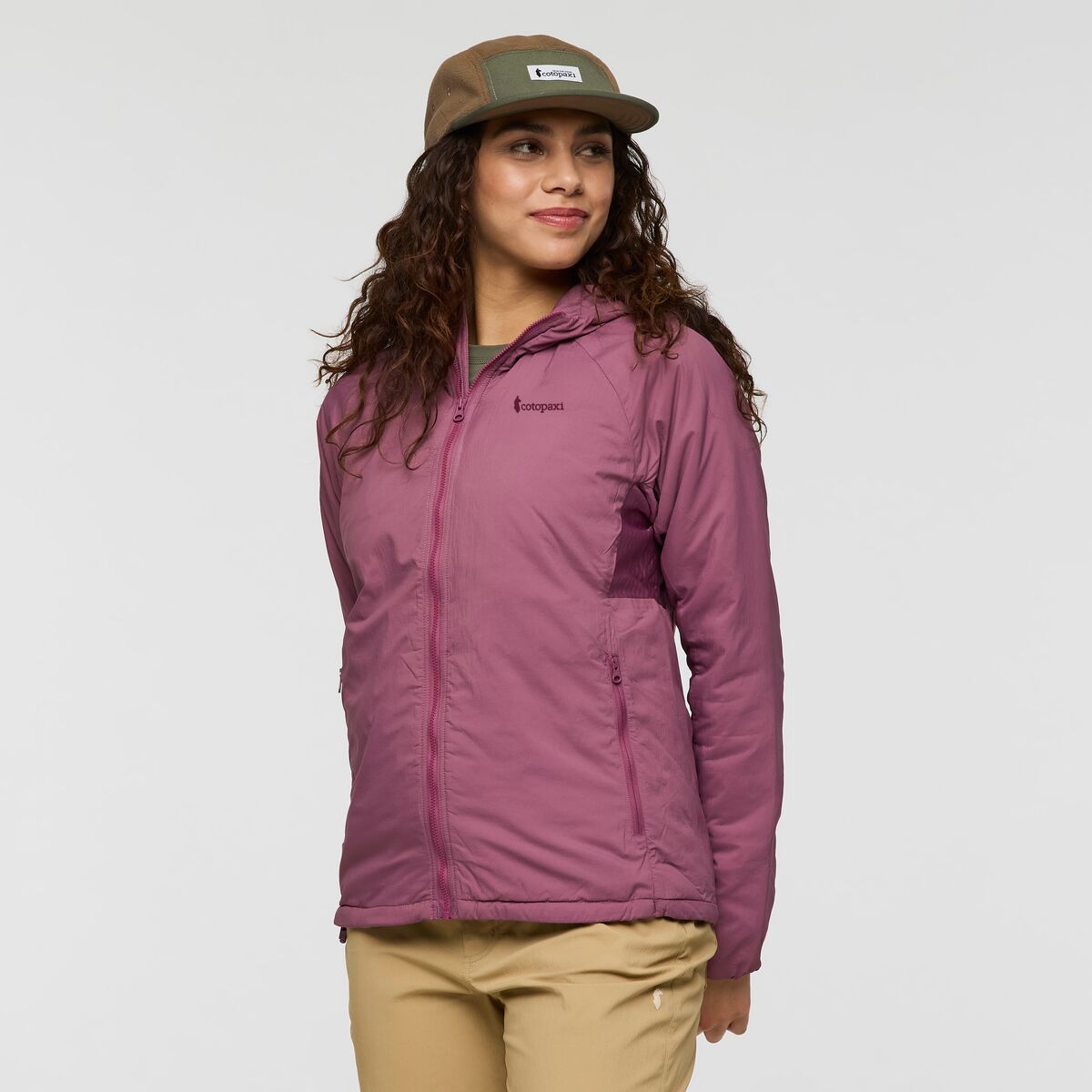 Pacaya 2.0 Insulated Hooded Jacket - Women's, Fig, Model Avery