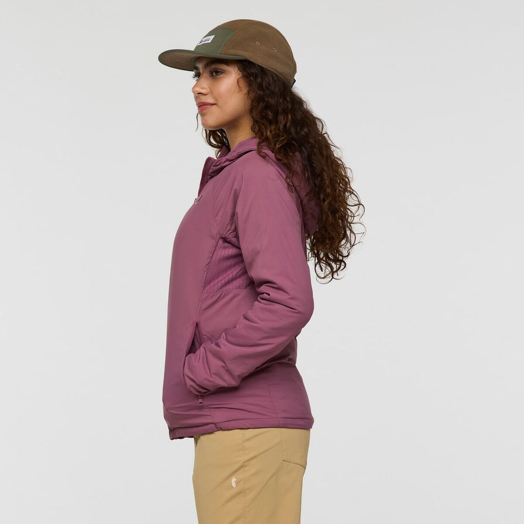 Pacaya 2.0 Insulated Hooded Jacket - Women's, Fig, Model Avery