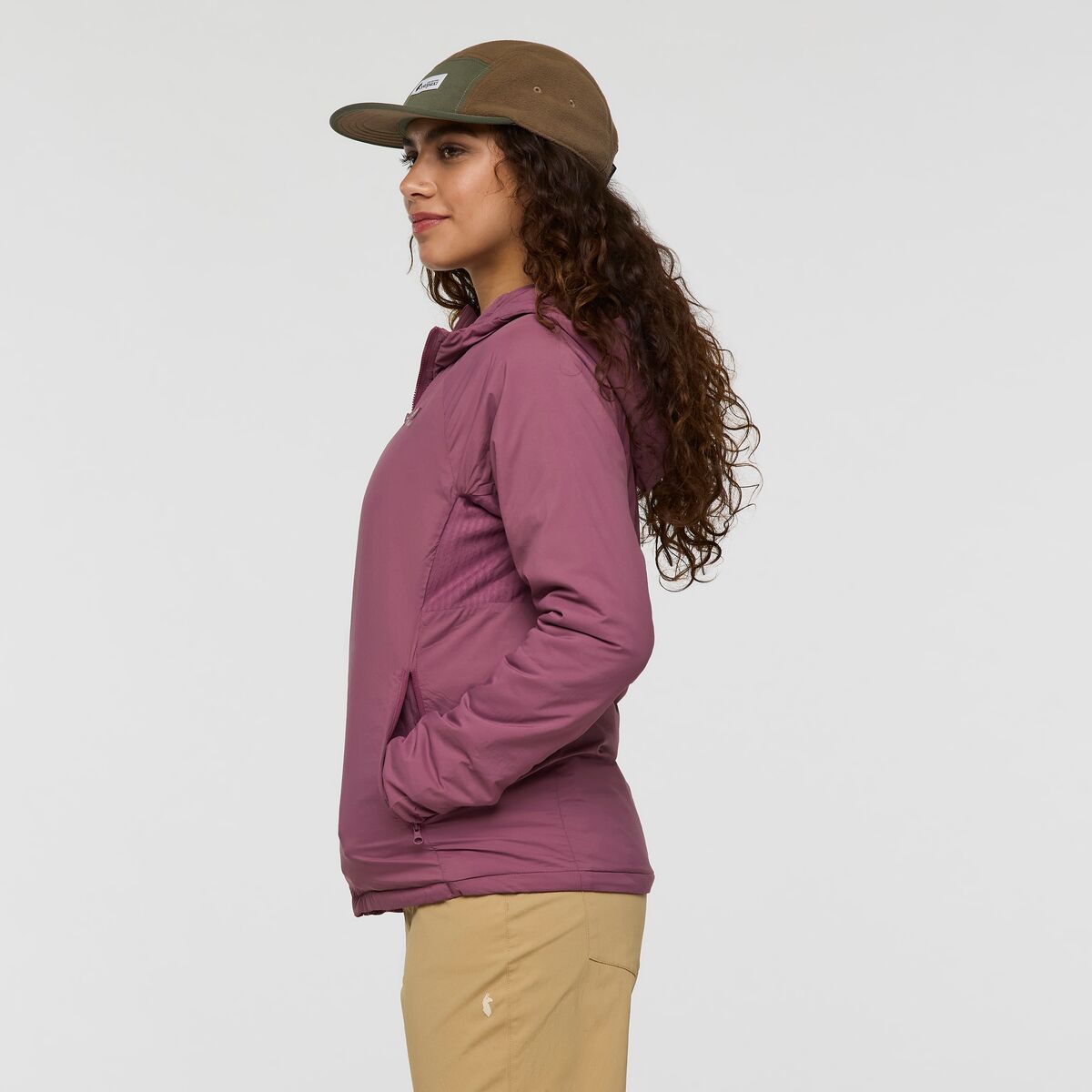 Pacaya 2.0 Insulated Hooded Jacket - Women's, Fig, Model Avery