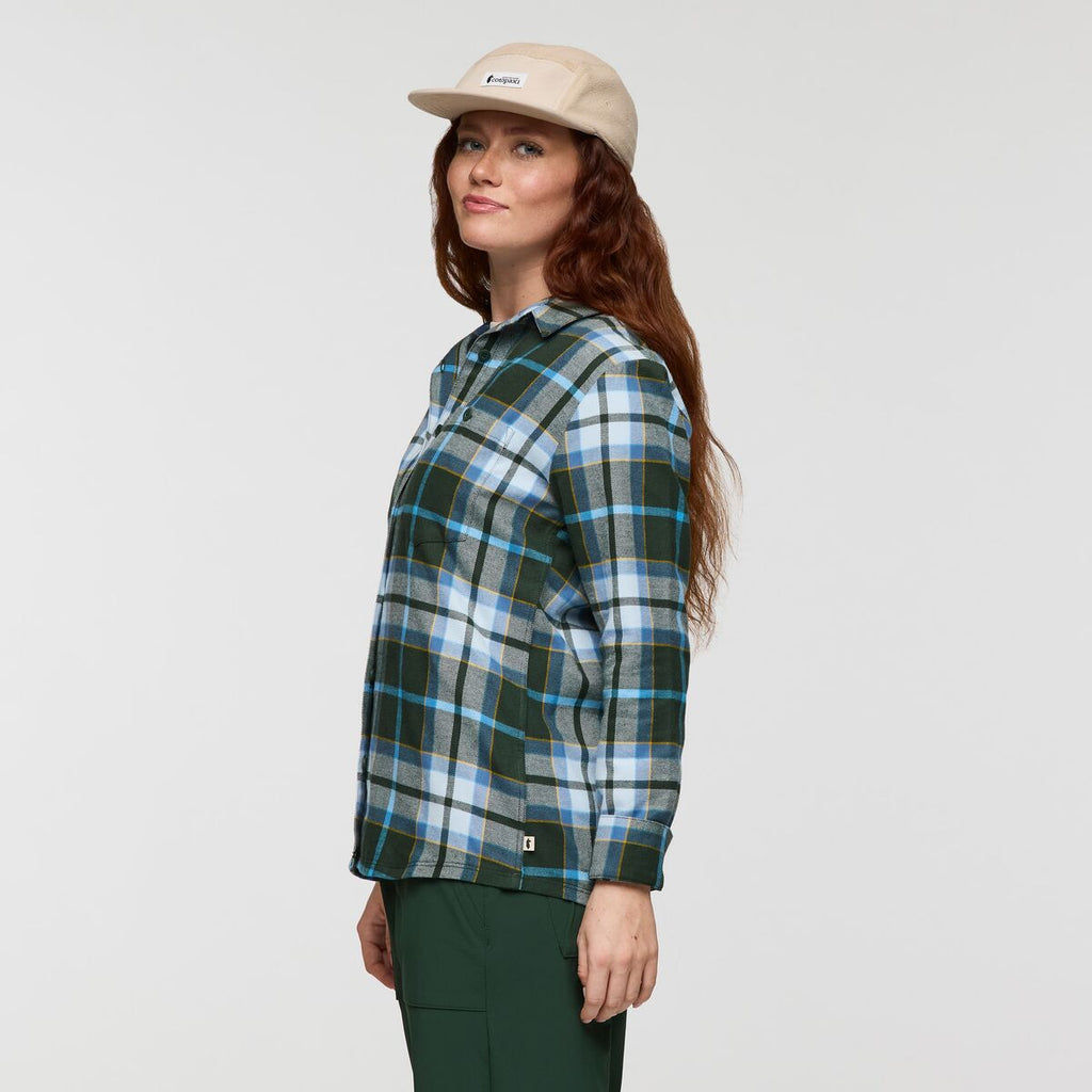 Quedo Flannel Shirt - Women's, Cargo Plaid, Model Caitlyn