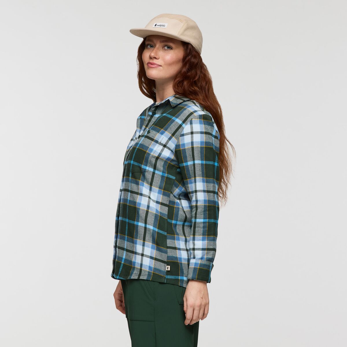 Quedo Flannel Shirt - Women's, Cargo Plaid, Model Caitlyn