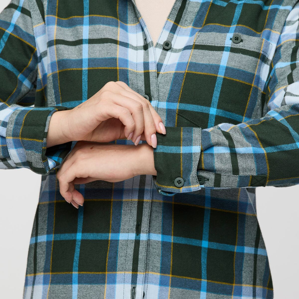 Quedo Flannel Shirt - Women's, Cargo Plaid, Model Caitlyn