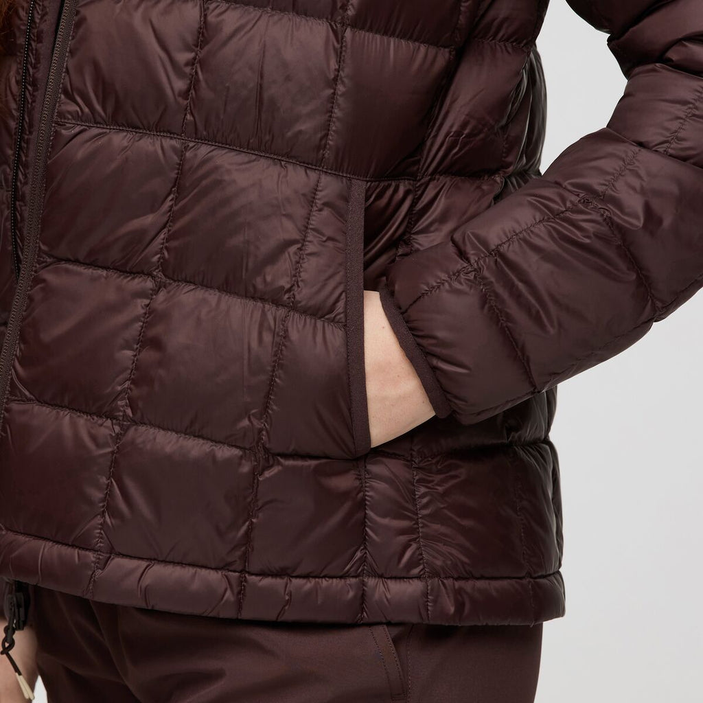 Repleto Down Jacket - Women's, Coffee, Model Caitlyn