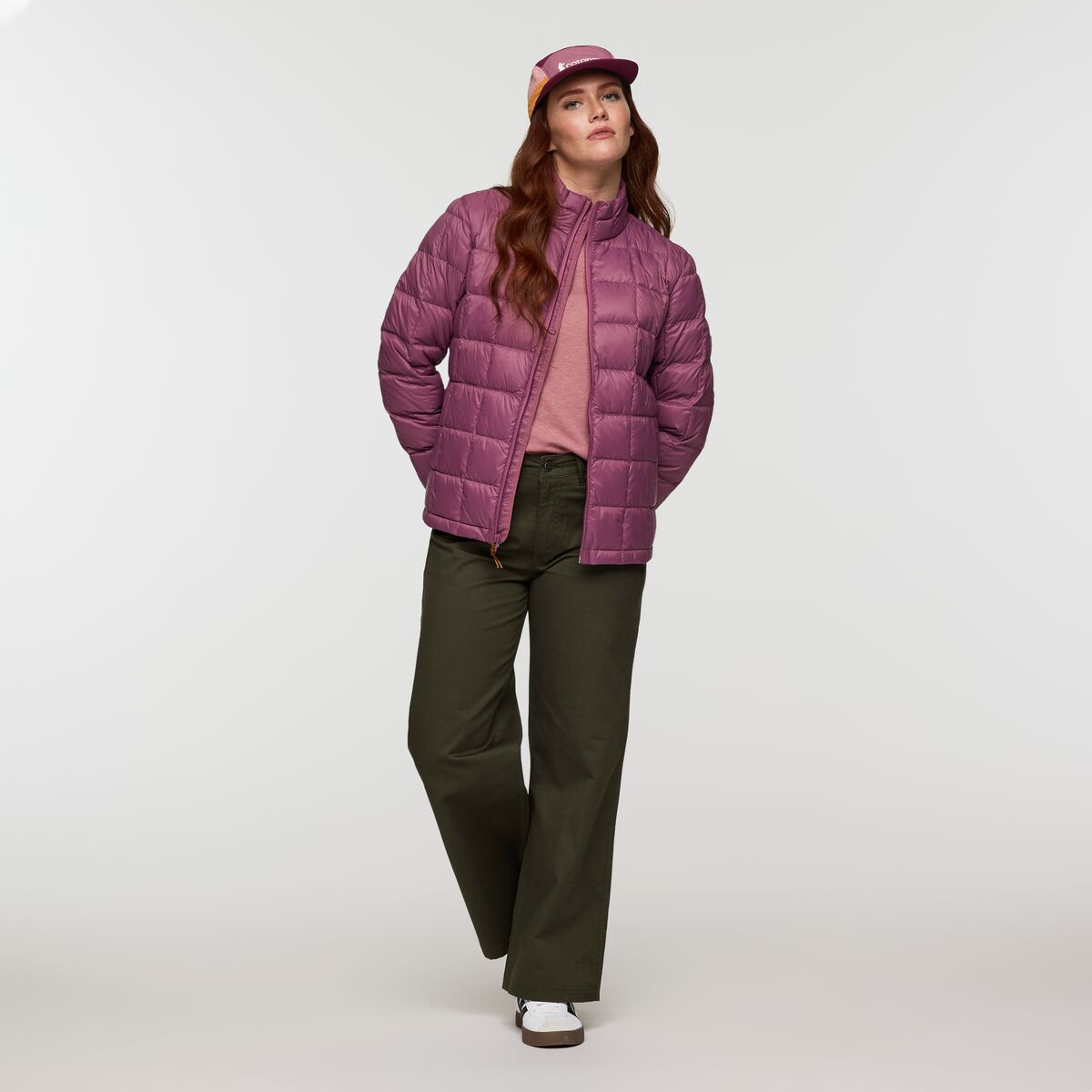 Repleto Down Jacket - Women's, Fig, Model Caitlyn