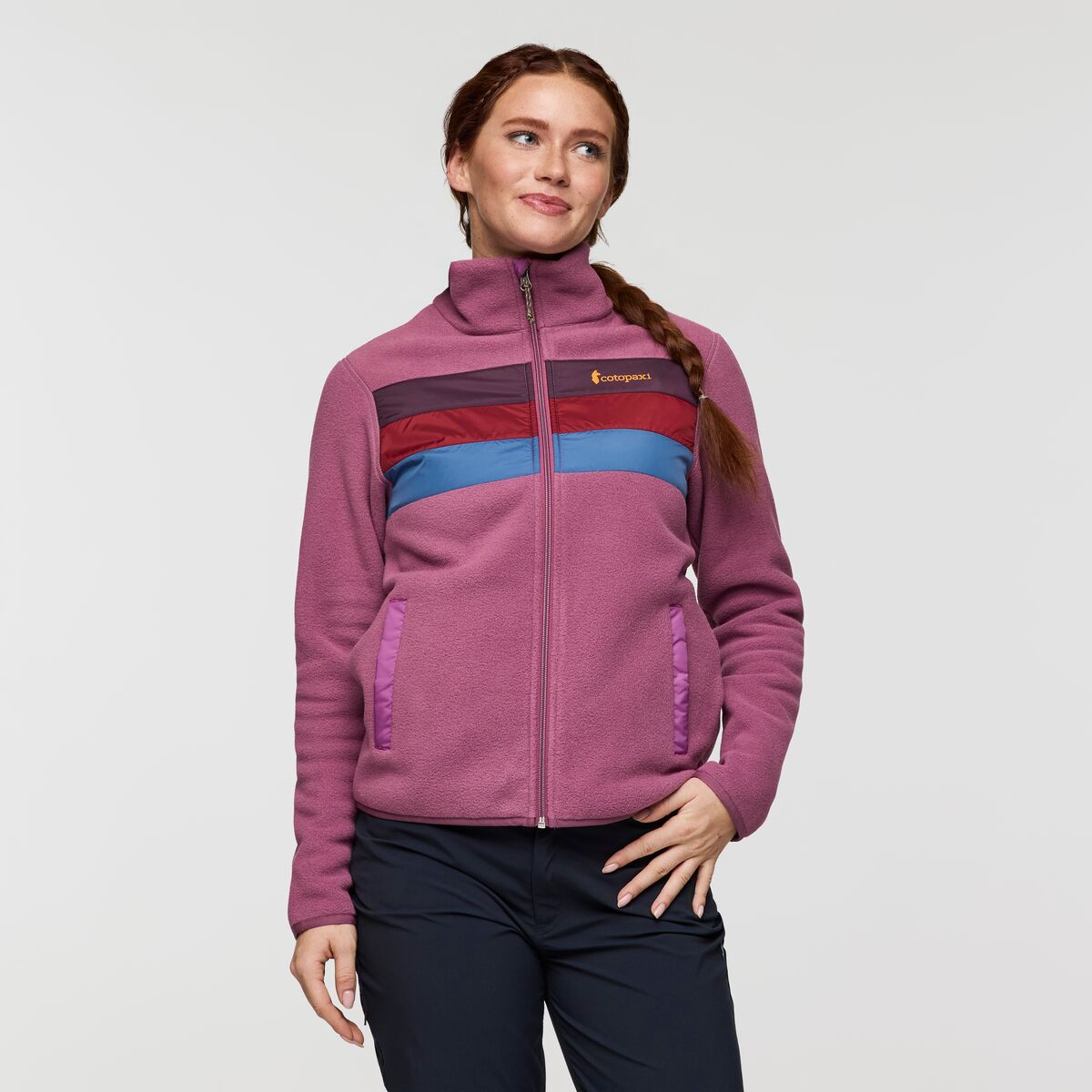 Teca Fleece Full-Zip Jacket - Women's, Fruit Smoothie, Model Caitlyn