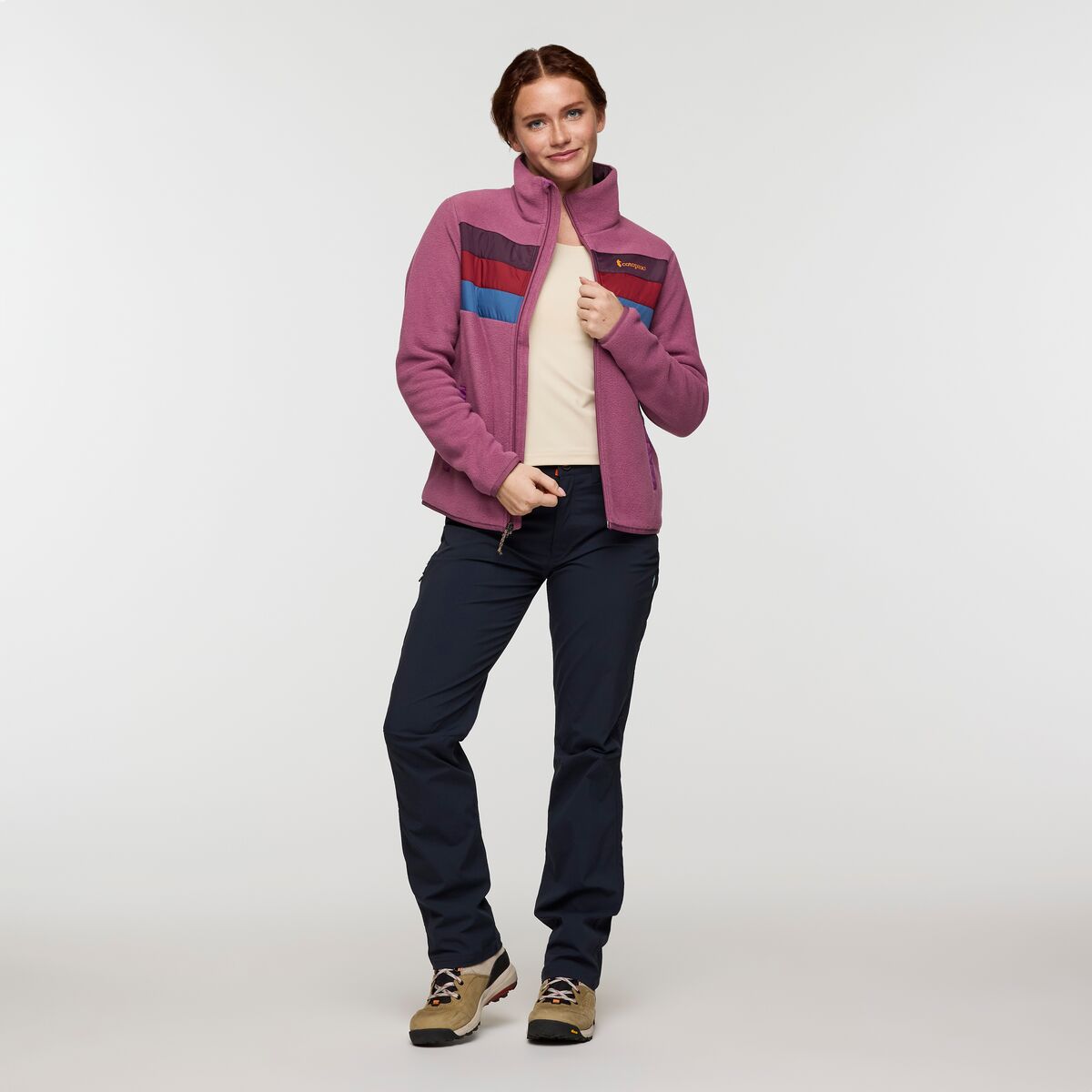 Teca Fleece Full-Zip Jacket - Women's, Fruit Smoothie, Model Caitlyn
