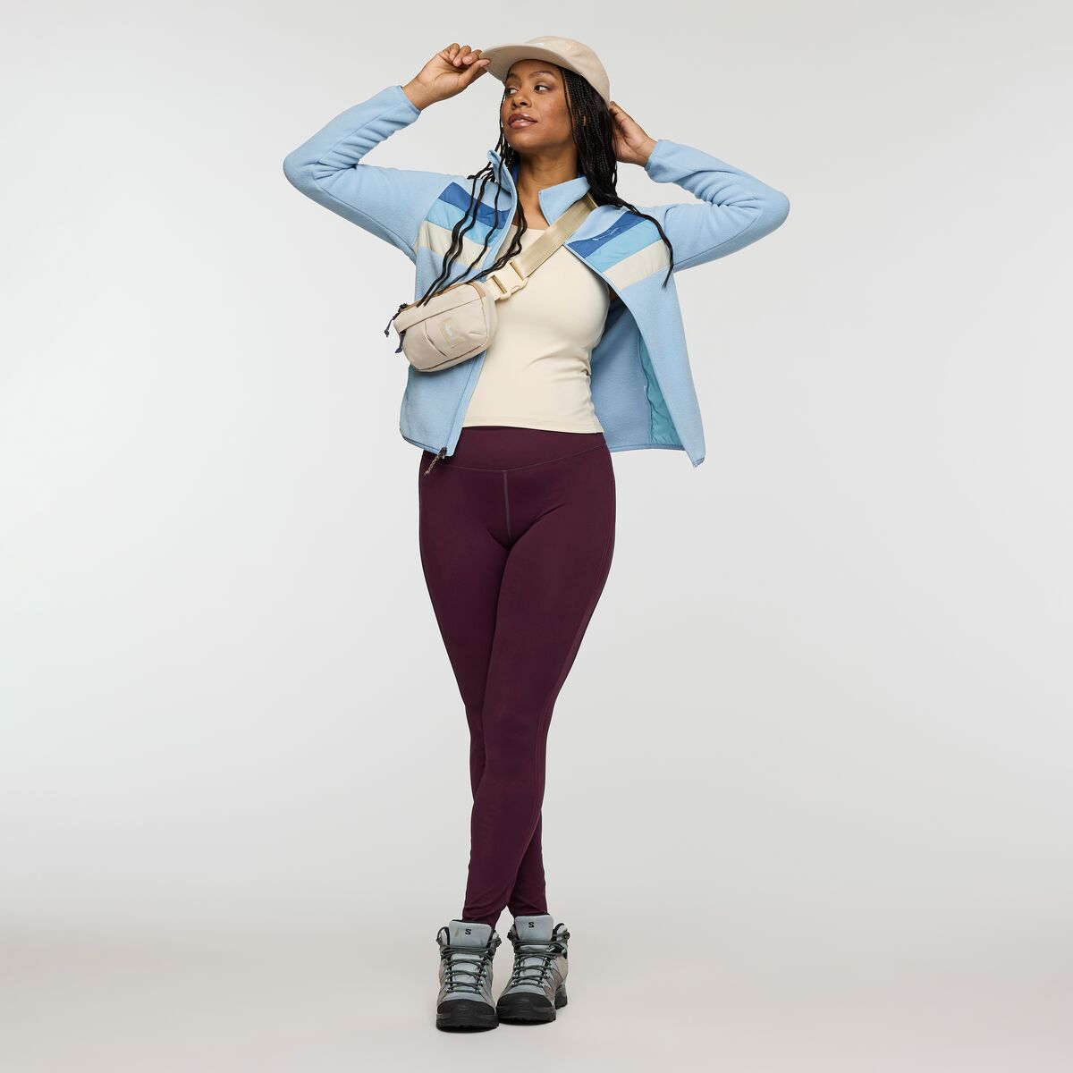 Teca Fleece Full-Zip Jacket - Women's, Ice Cold, Model Charlie