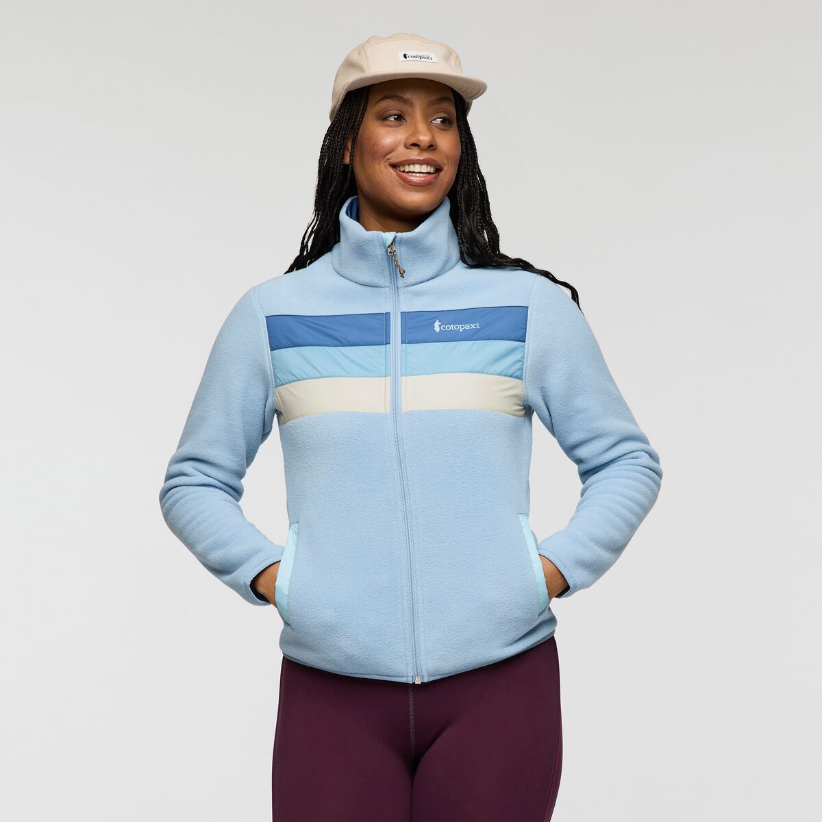 Teca Fleece Full-Zip Jacket - Women's, Ice Cold, Model Charlie