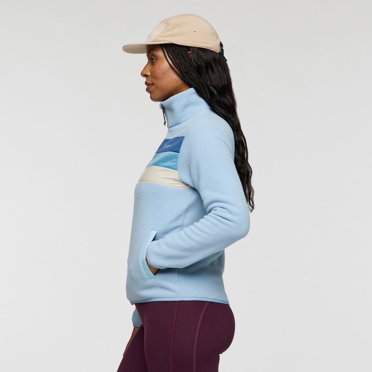 Teca Fleece Full-Zip Jacket - Women's, Ice Cold, Model Charlie