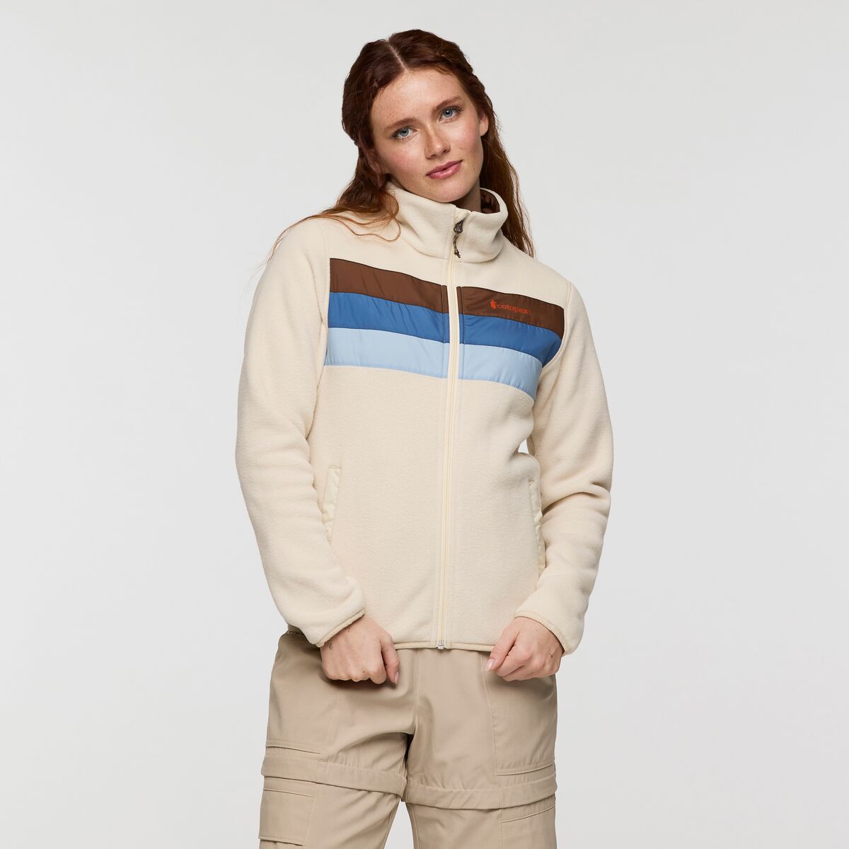 Teca Fleece Full-Zip Jacket - Women's, Light Jog, Model Caitlyn