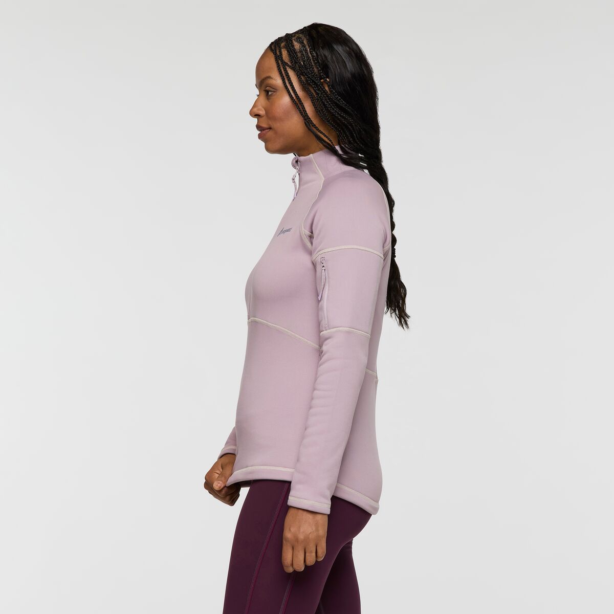 Tempa Fleece Half-Zip Pullover - Women's, Quartz, Model Charlie