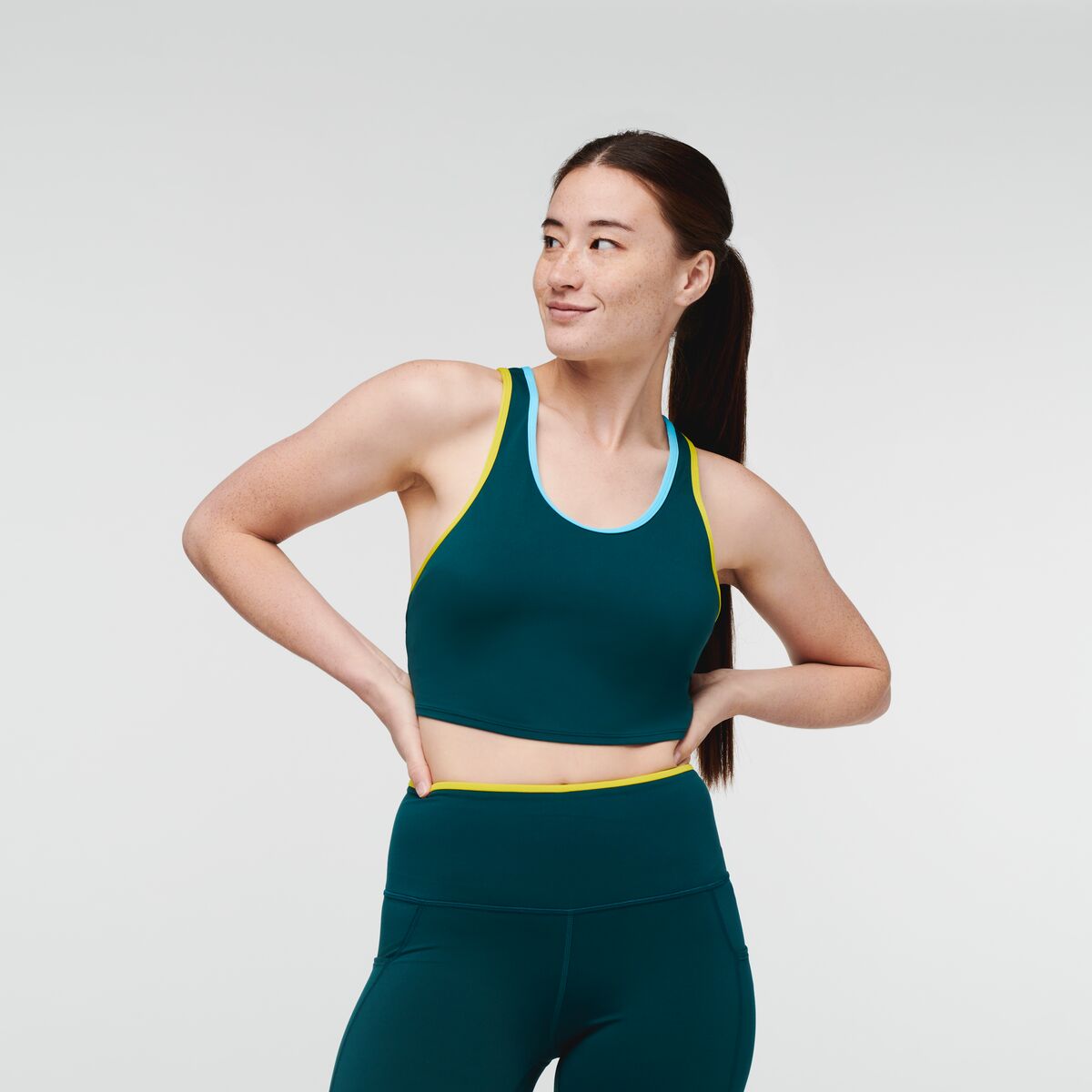 Mari Crop - Women's, Deep Ocean, Model Aya