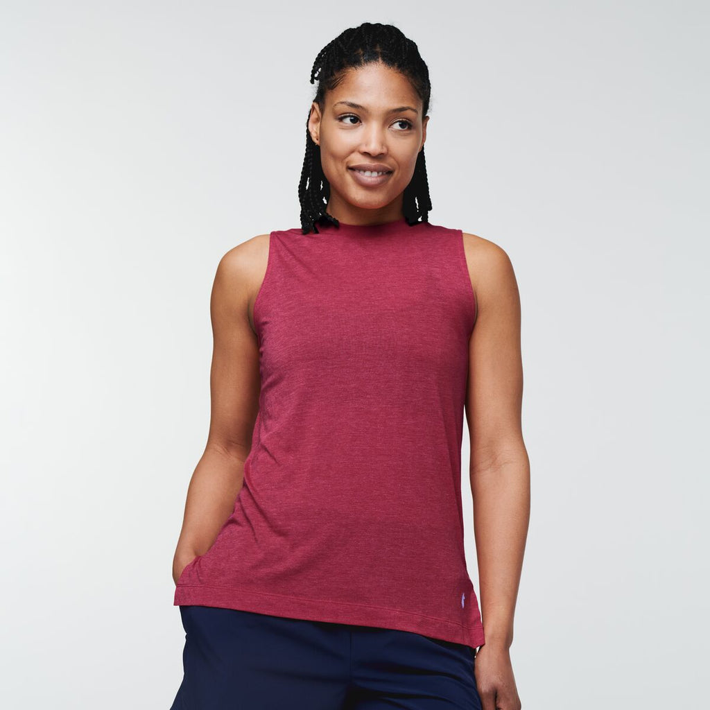 Paseo Travel Tank - Women's, Raspberry, Model Callie