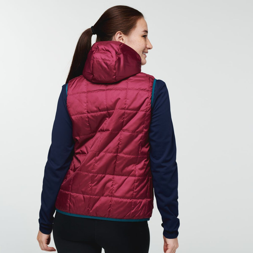 Teca Cálido Hooded Vest - Women's, Run Run, Model Aya