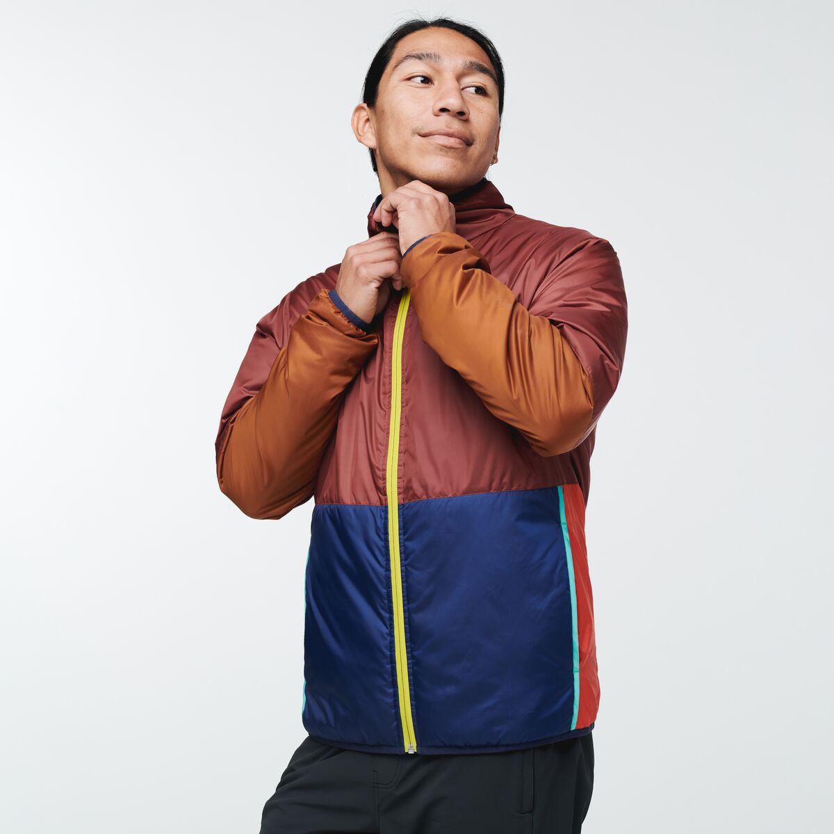 Teca Cálido Jacket - Men's, Tundra, Model Mario