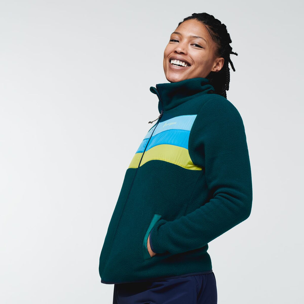 Teca Fleece Full-Zip Jacket - Women's, Kelp Forest, Model Callie
