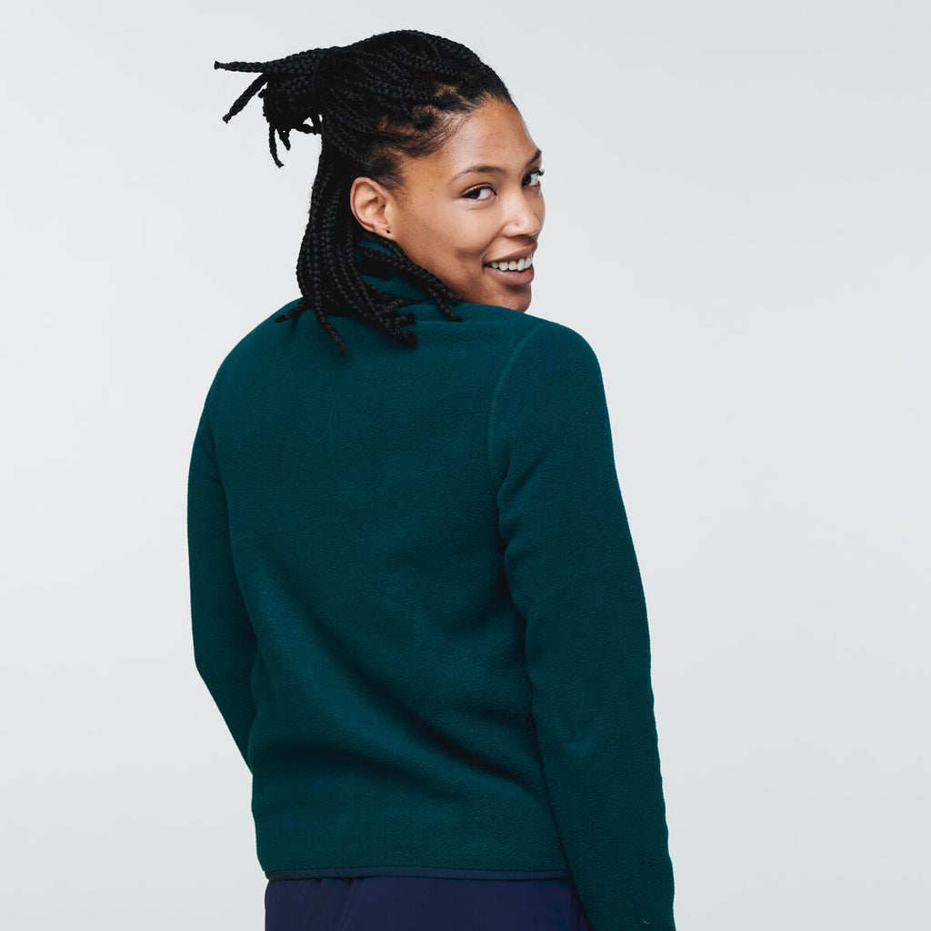 Teca Fleece Full-Zip Jacket - Women's, Kelp Forest, Model Callie